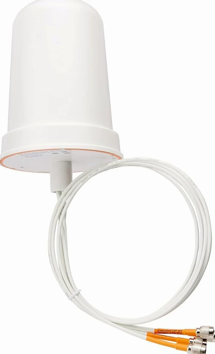 Antenne Wi-FI omnidirectionnelle bibande Cisco Aironet, 4 dBi (2,4 GHz)/4 dBi (5 GHz), MIMO (4 Ports), Montage au Plafond/sur mât, Garantie limitée d'un an sur Le matériel (AIR-ANT2544V4M-R=)