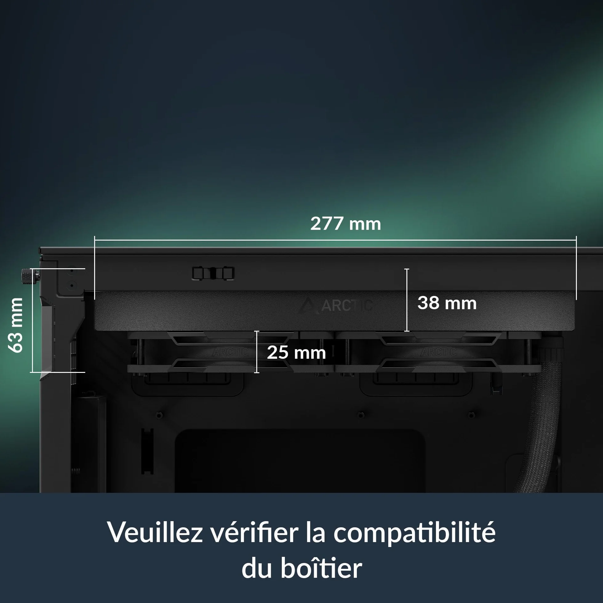 ARCTIC Liquid Freezer III Pro 240 - Refroidisseur CPU AIO 120 mm, Radiateur 38 mm, Pompe PWM, AMD AM5/AM4, Intel LGA1851/1700 - Noir