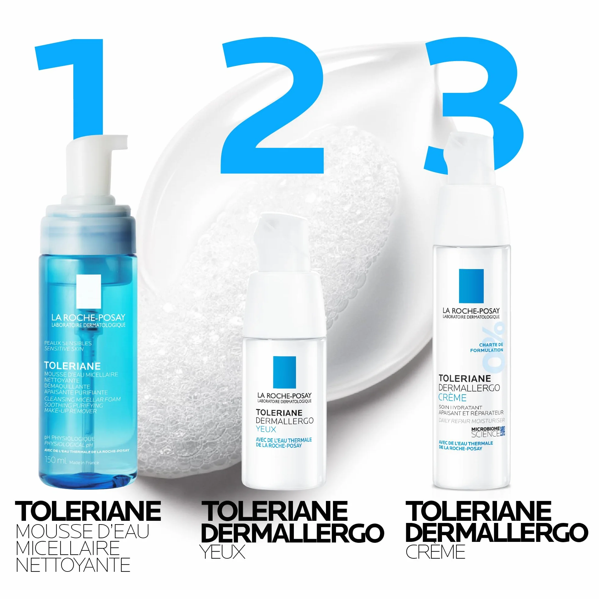 La Roche-Posay Toleriane Mousse d'Eau Micellaire Nettoyante et Démaquillante 150 ml