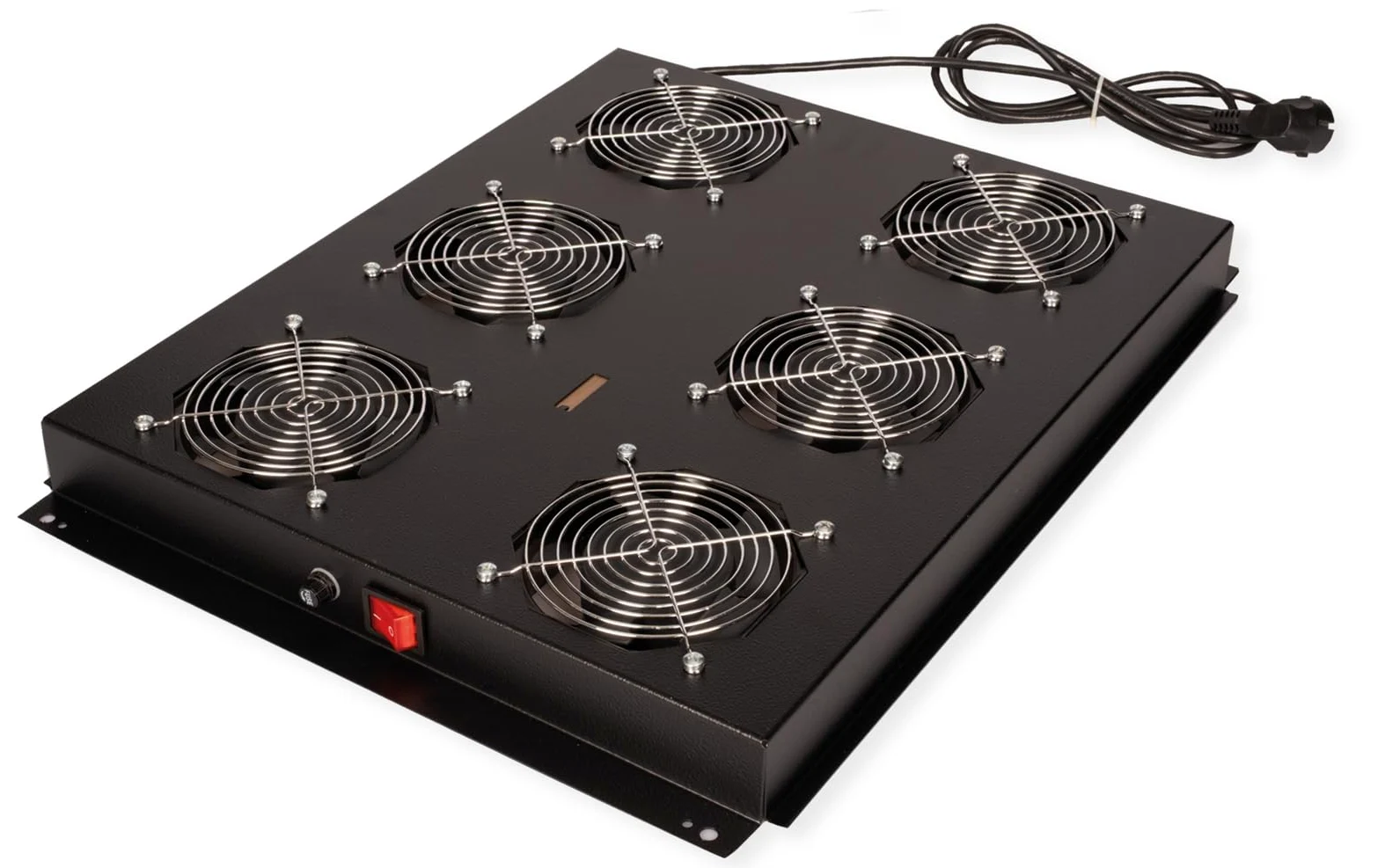 ROLINE Unité de Ventilation de Toit 19 Pouces 6 Ventilateurs, on/Off pour Armoire Serveur Noir