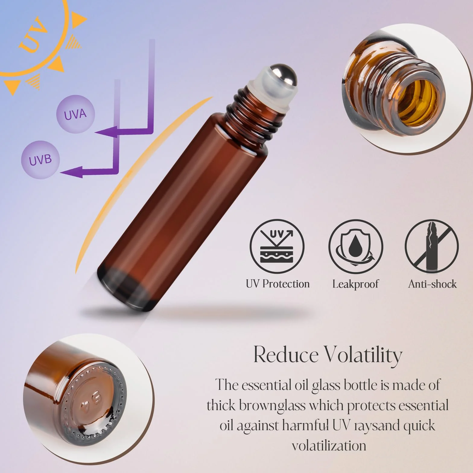 Flacons rechargeables en acier inoxydable pour huiles essentielles
