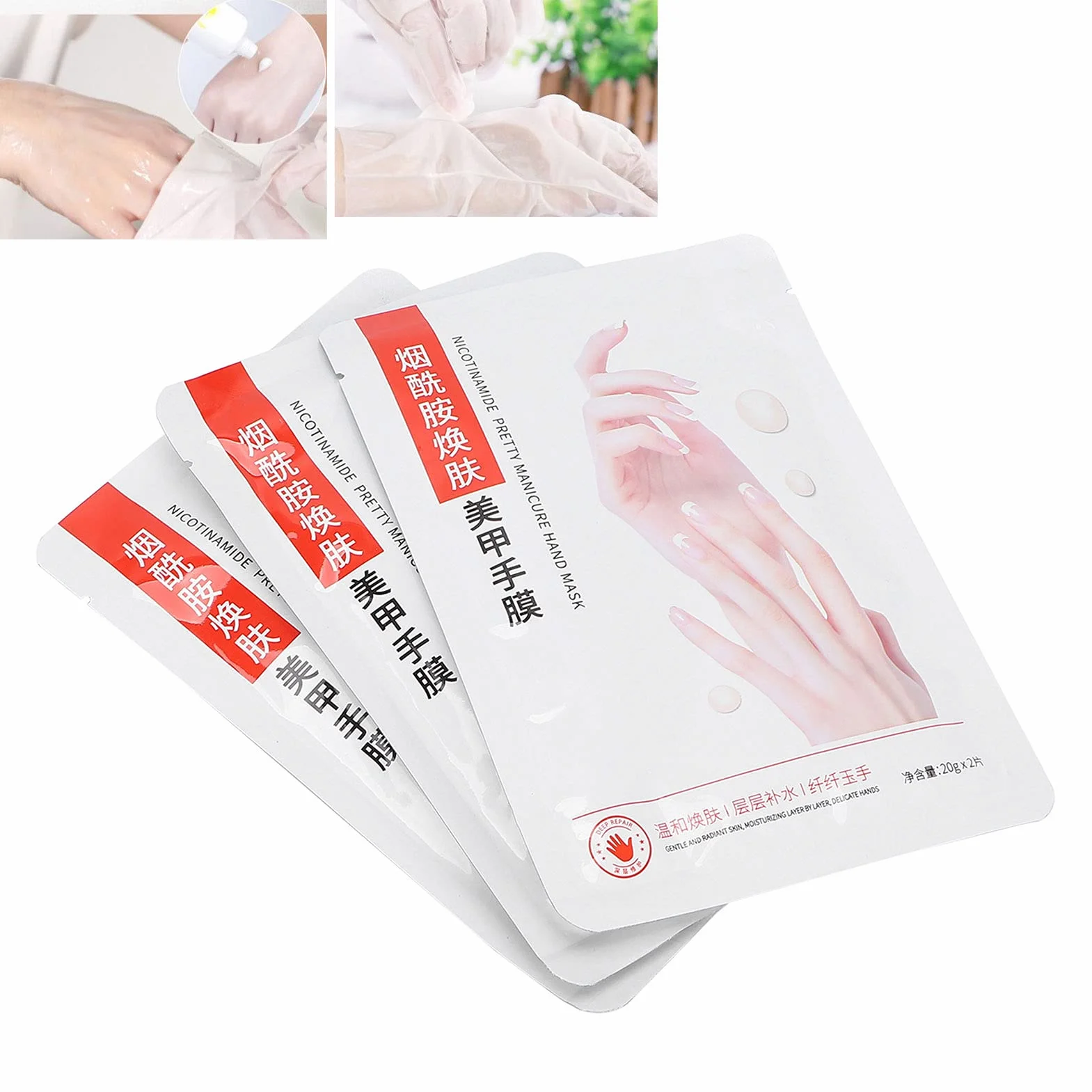 Masque Exfoliant pour les Mains Bio Gants Hydratants Peeling Réparation Peau Sèche