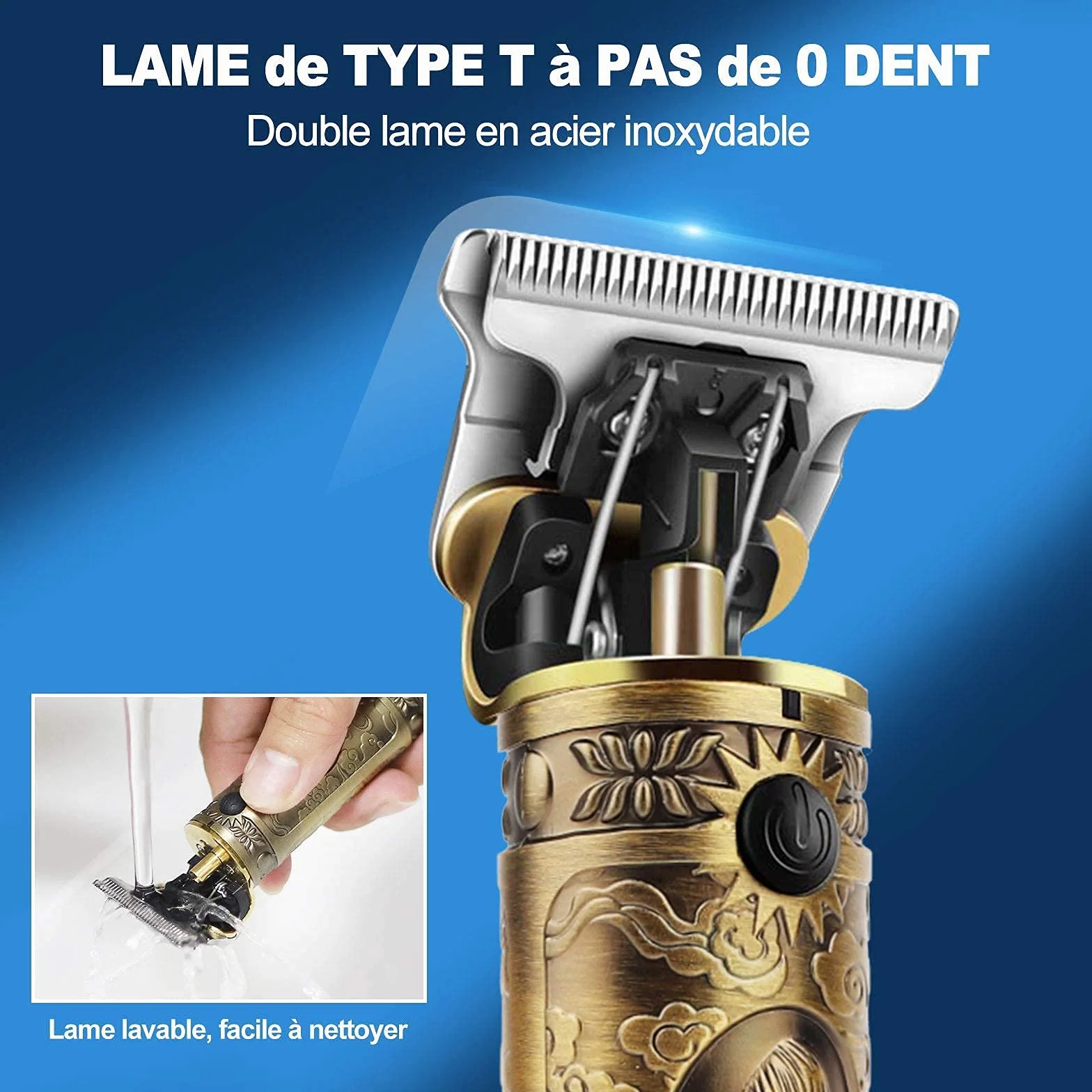 Tondeuse Cheveux Hommes Professionel Sans Fil Rasoir Écran LED Rechargeable Silencieuse