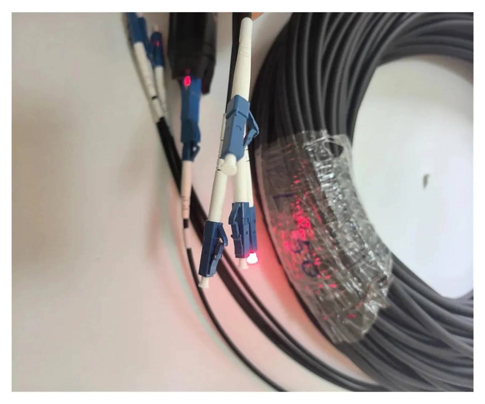 Câble à fibre optique blindé TPU, monomode, 12 conducteurs, cordon de raccordement à fibre optique, extérieur, 10 m à 50 m(LC-LC 50meters)