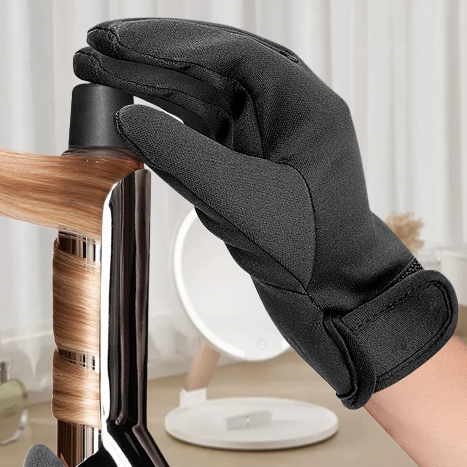 Gants thermiques professionnels résistants à la chaleur pour cheveux, coiffure, réutilisables épais antidérapants