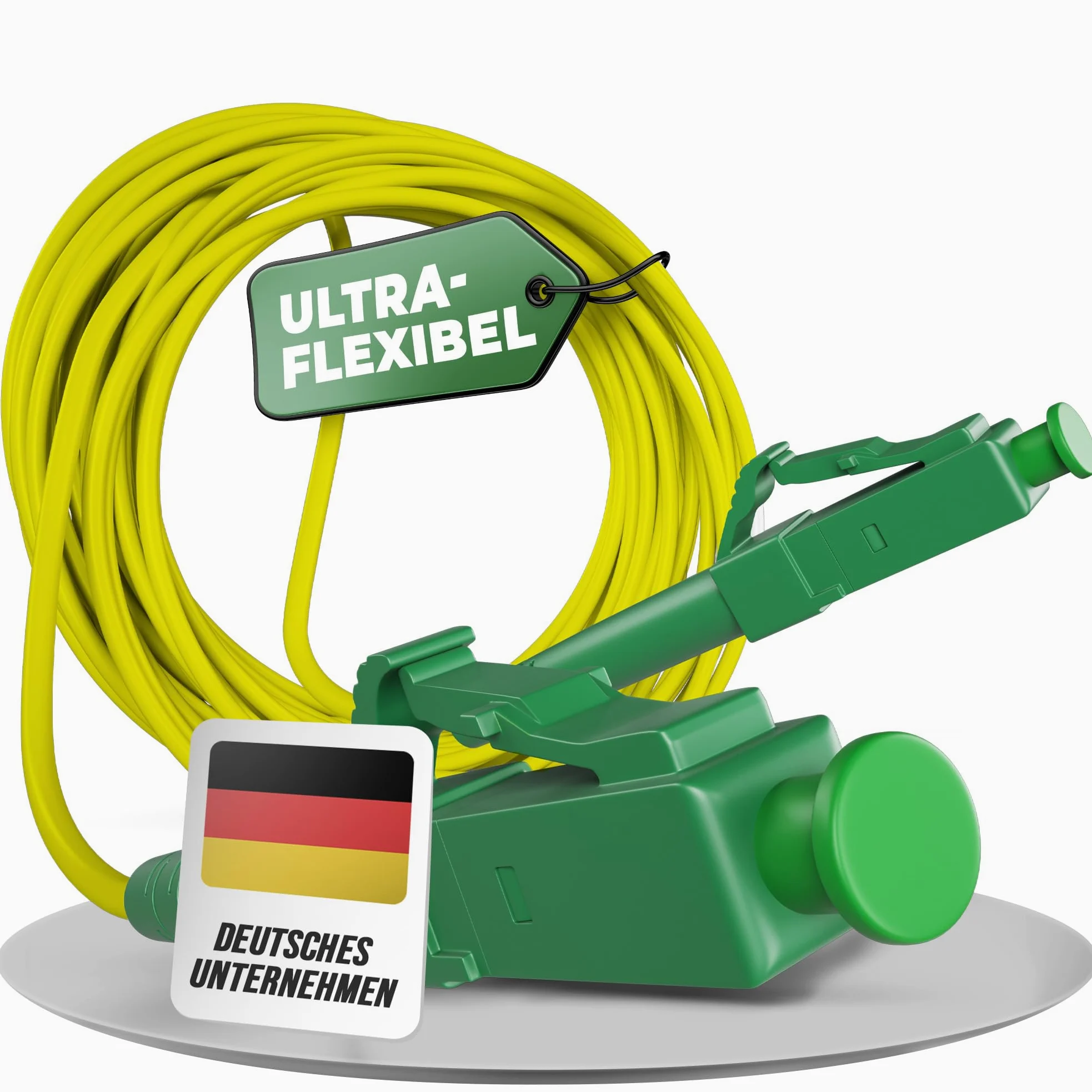 75m Câble Fibre Optique | LC/APC - LC/APC | Jaune | Idéal pour les réseaux domestiques FTTH | Compatible avec Orange, SFR, Bouygues Telecom, Free | Rallonge Câble (Longueur 75 Mètres)
