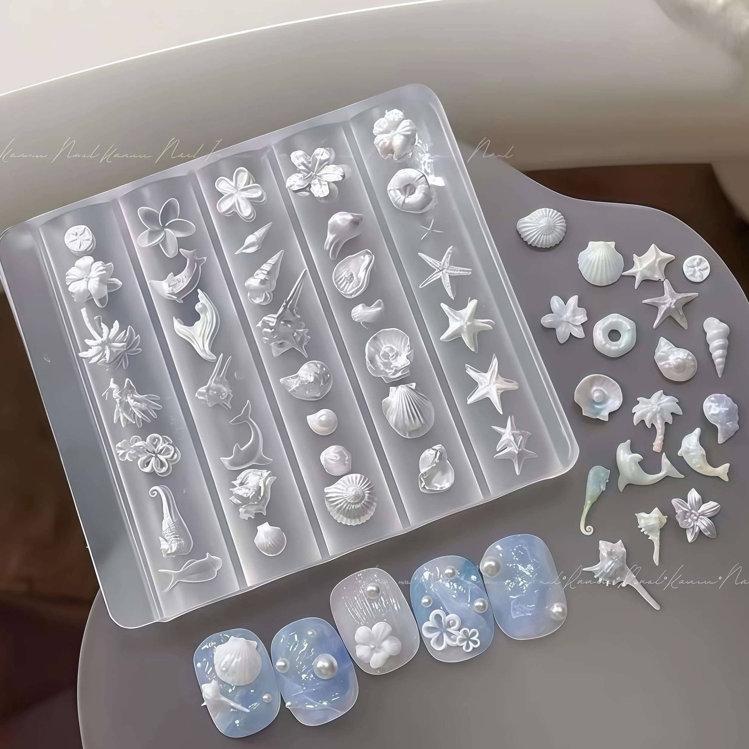 Moule en 3D Ongle Nail Art Résine DIY Accessoires Style Océanique
