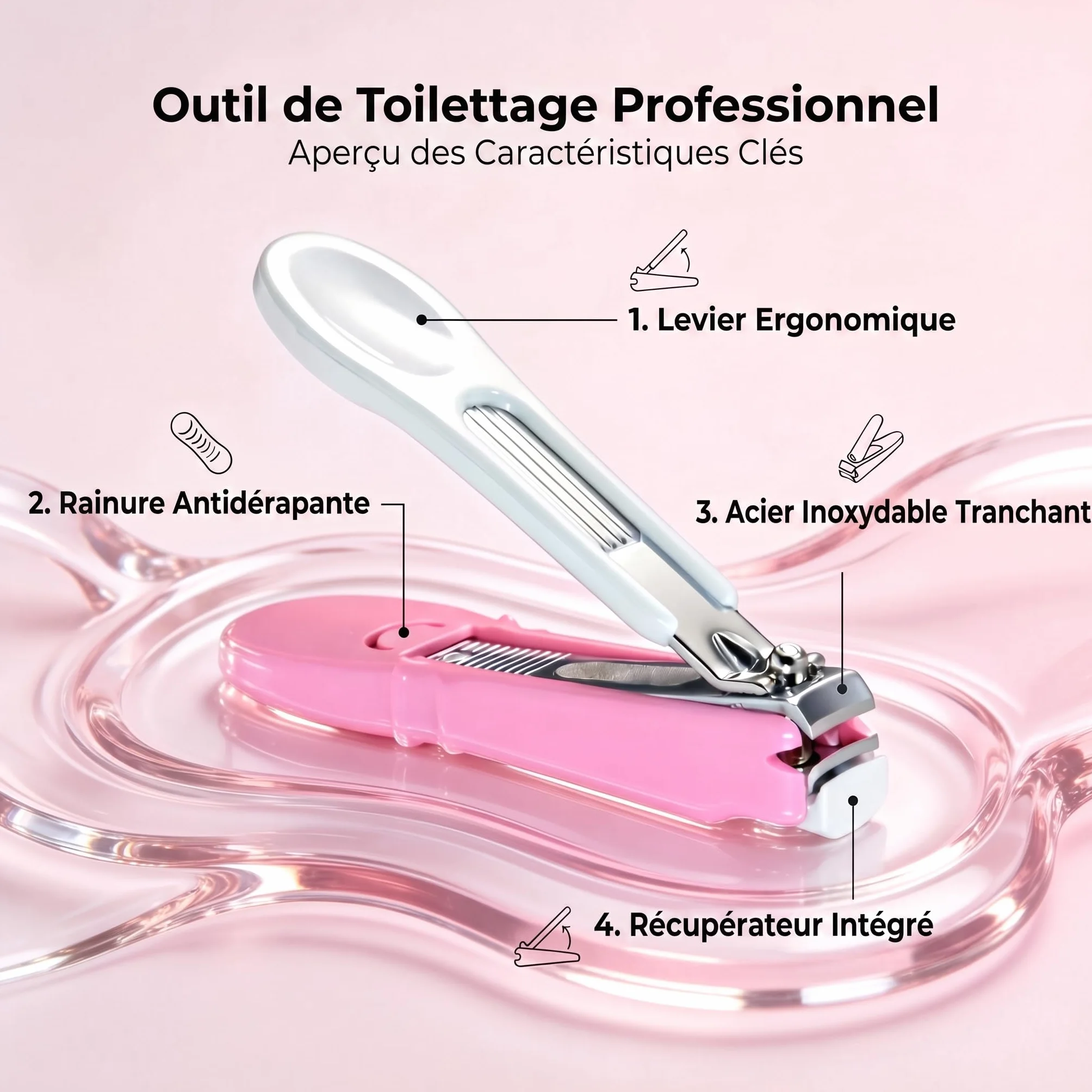 PAFASON Coupe-ongles Bébé Sécurité avec Attrape-ongles et Lime en Verre pour Nourrisson Nouveau-nés