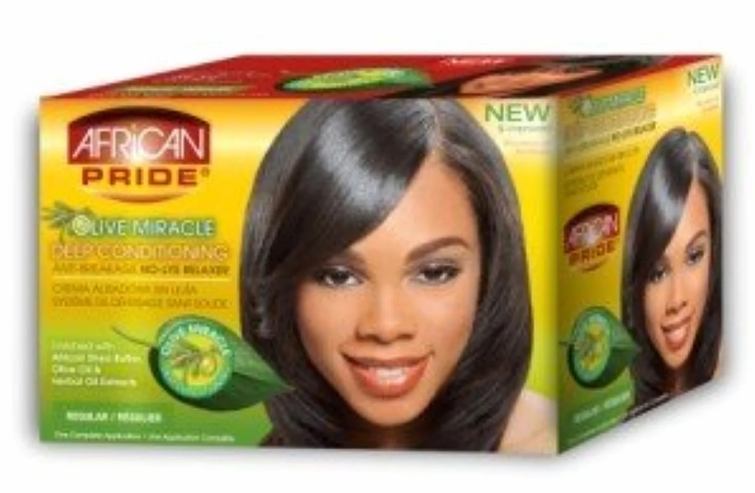 African Pride Olive Miracle No-Lye Relaxer Regular Kit