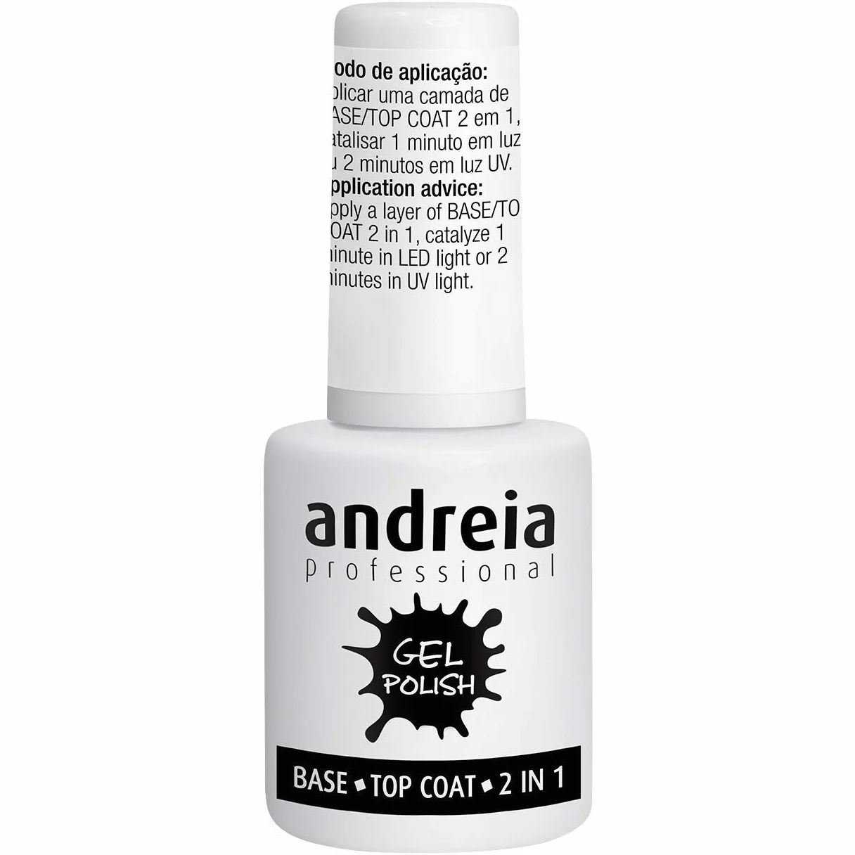 Andreia Professional Gel 2-en-1 Couche de Base & Finition pour Ongles - Vernis Brillant Top & Base Coat - 10,5ml