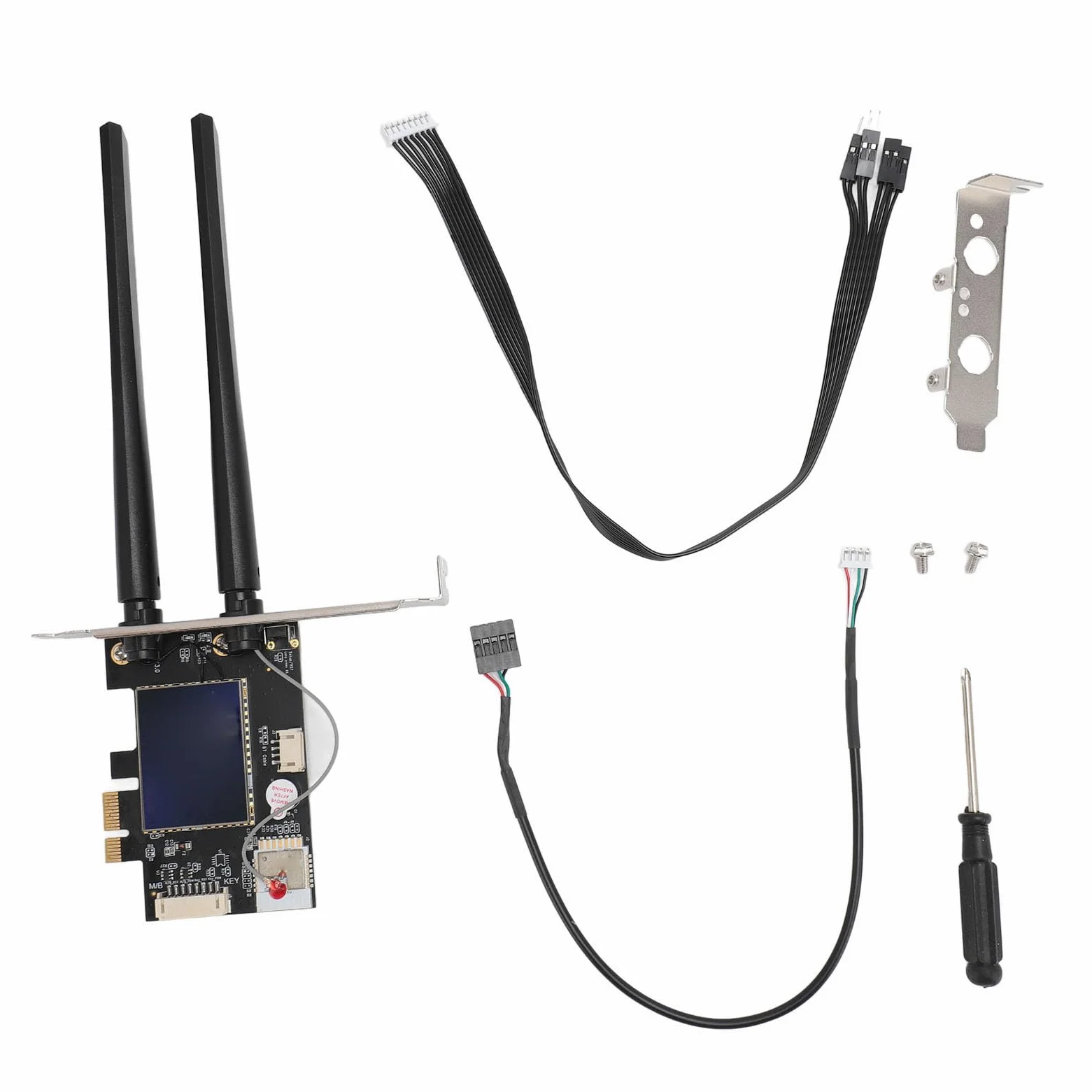 Carte WiFi PCIe, Double Bande 2,4g 5G Blue Tooth 4.2 Contrôle de l'application avec des Antennes 6DBI pour Les PC de Bureau