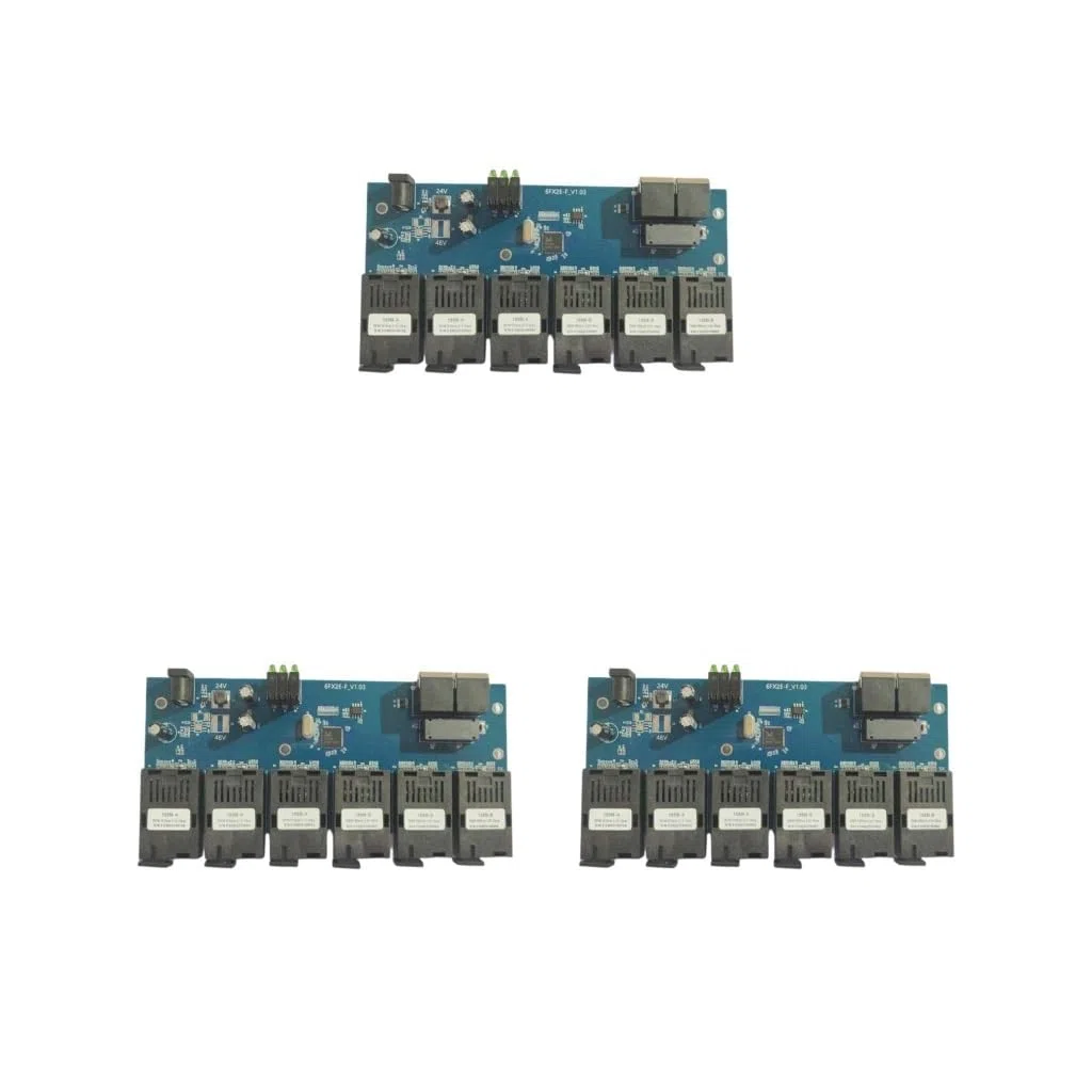 Lot de 3 commutateurs Ethernet en fibre de rechange à transmission rapide 20 km pour maison, bureau, hôtel, convertisseur Internet