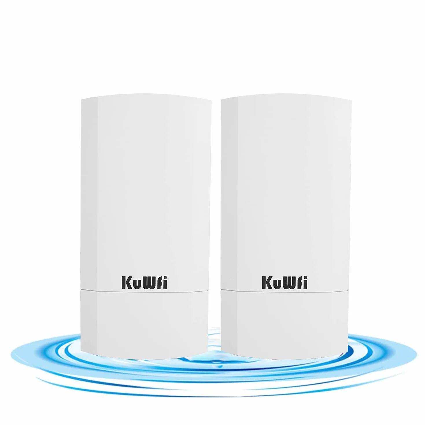 300Mbps Point d'accès extérieur Wi-FI Pont WiFi Ethernet, KuWFi Pont/CPE sans Fil intérieur et extérieur prenant en Charge Une Solution de Distance de Transmission de 1km pour PTP, Application PTMP
