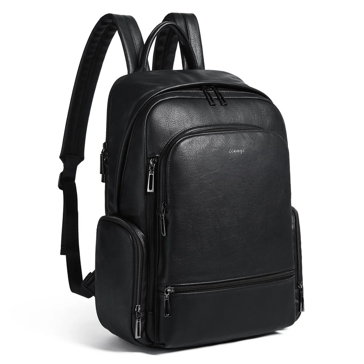 Sac à dos en cuir pour femme, sac à dos pour ordinateur portable de 15,6", sac à dos élégant, sac à dos pour le travail, les voyages, l'université