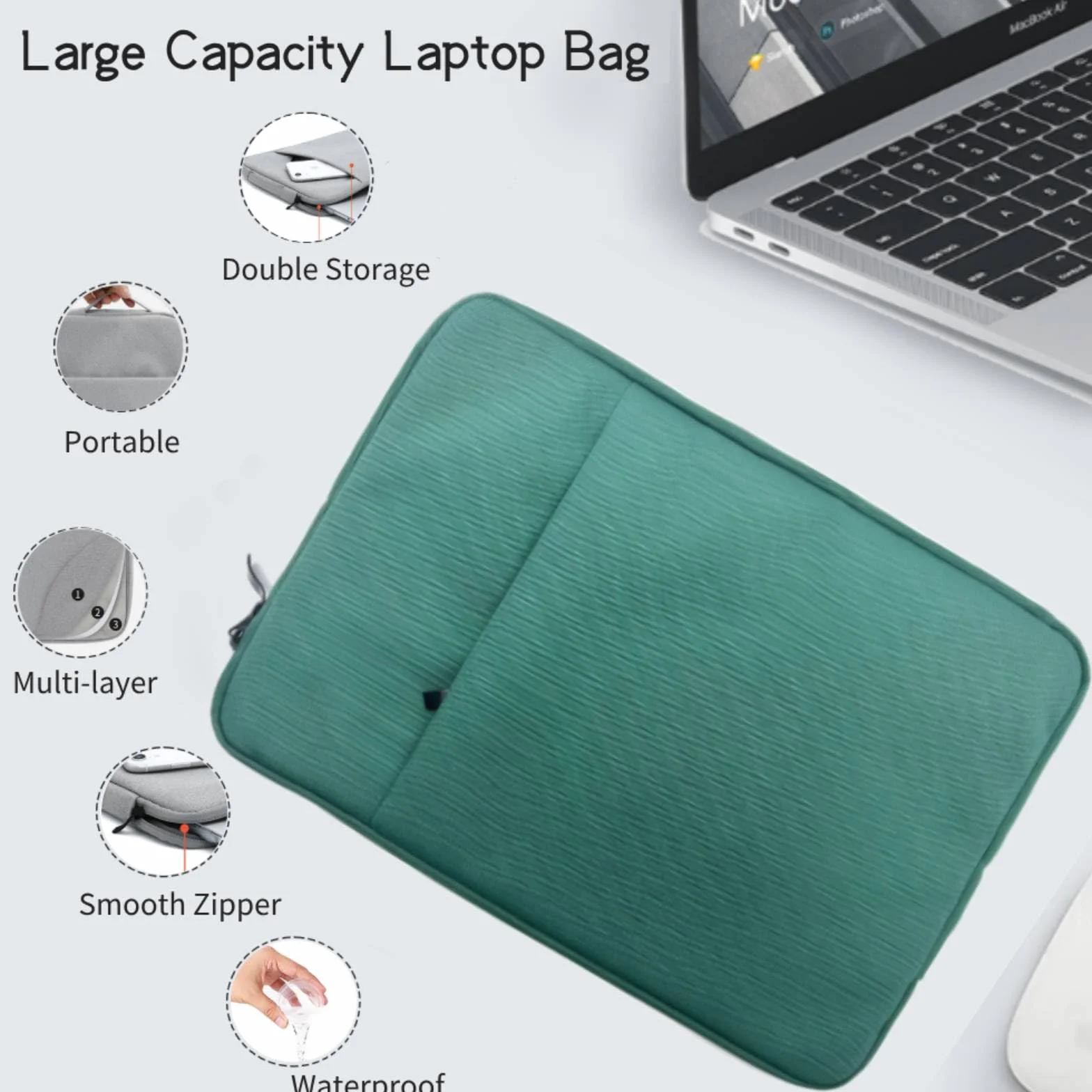 Étui Compatible avec M4 M3 M2 MacBook Air 13,6" 2025 2024 2023 2022 Modèle A3240 A3113 A2681 Touch ID, Plastique Étui Rigide & Sac & Couverture de Clavier, Coucher de Soleil Rouge