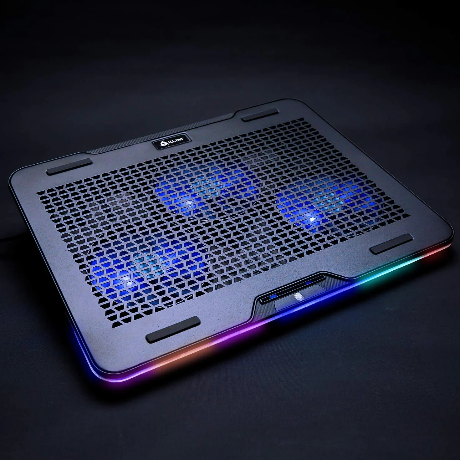 KLIM Aurora Refroidisseur PC Portable 11"-17" RGB Ventilateur USB Support Gaming pour Mac PS4