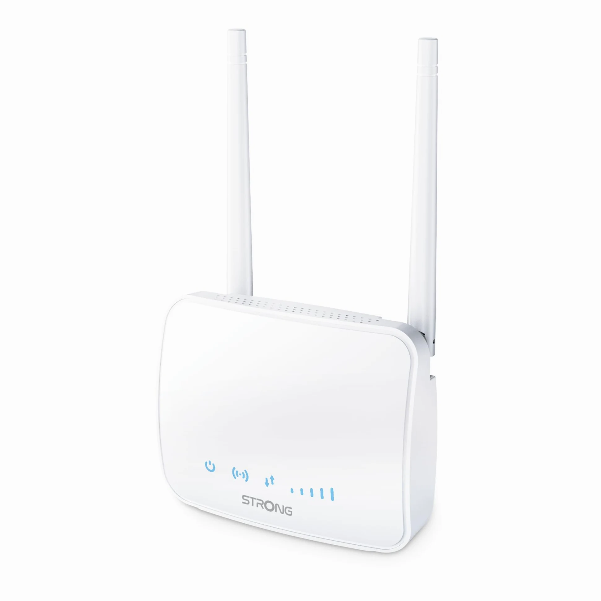STRONG Routeur 4G LTE, Routeur WiFi N300 supportant Les Cartes SIM, Cat 4 jusqu'à 150Mbit/s, 2 antennes externes, Port LAN Ethernet, Gestion complète du Code PIN, WPA/WPA2, WPS, Plug and Play