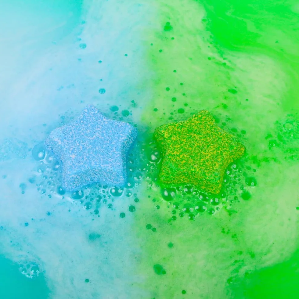 ZIMPLI Baff Bombz Étoiles Bombes de Bain effervescentes Lot de 4 Jouet de Bain