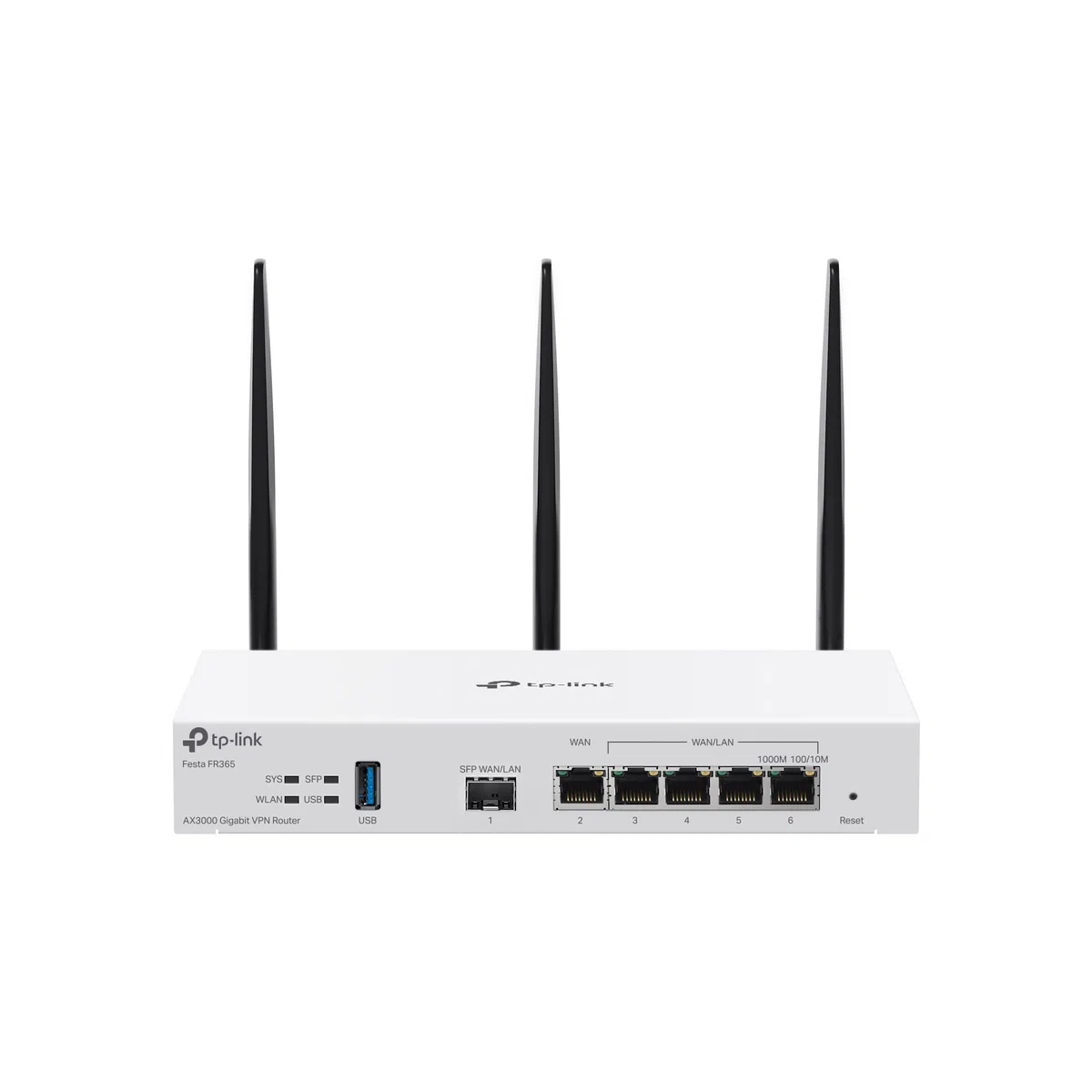 TP-Link Festa FR365, AX3000 Routeur VPN WiFi 6, jusqu'à 5 Gigabit WAN + 1 USB 3.0 WAN + 1 SFP, réseau Auto-organisé, Cloud Gratuit, équilibre de Charge, Maillage, itinérance Transparente, ne
