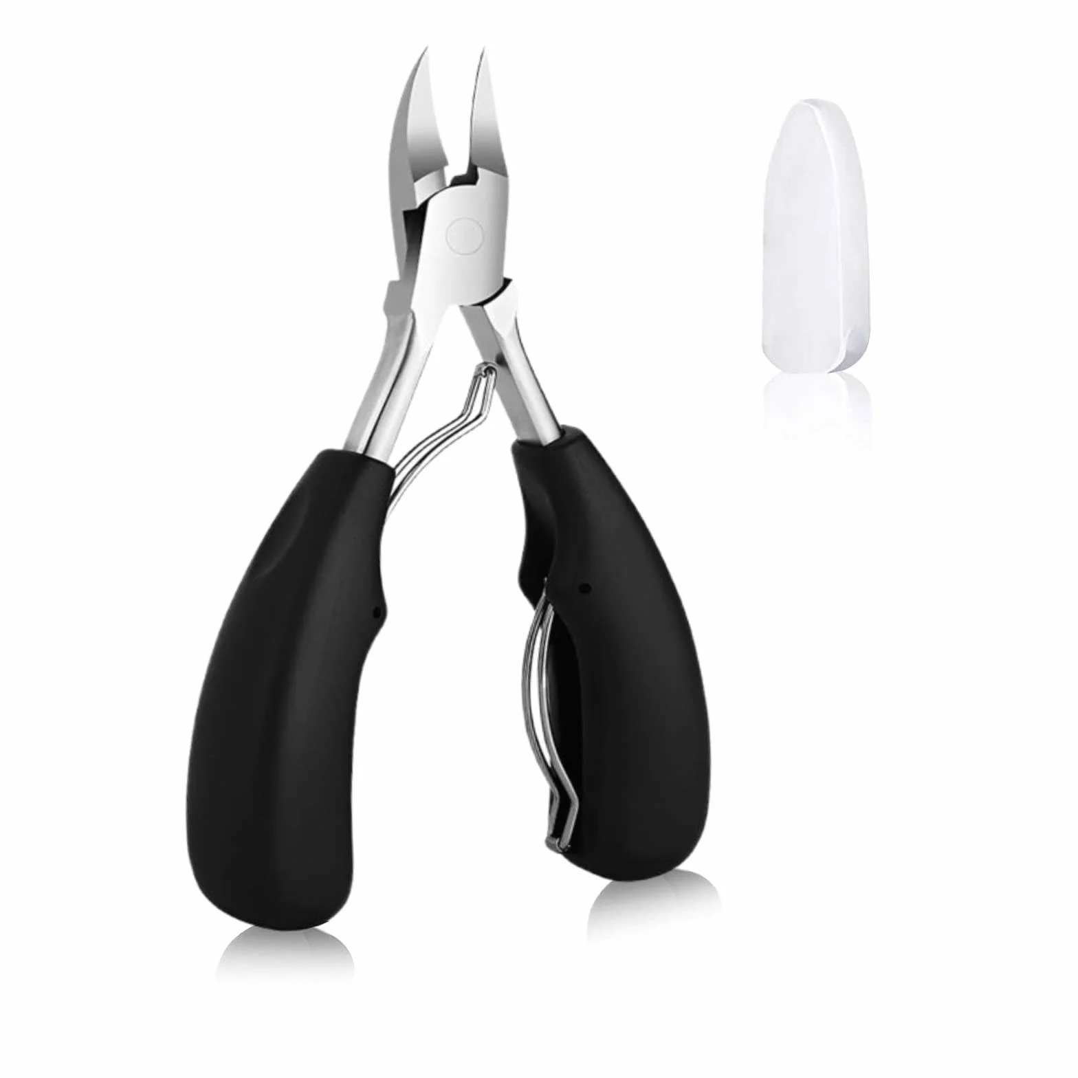 Pince à Ongles Acier Inoxydable Coupe-Ongles Professionnel Lame Courbée Anti-Dérapante