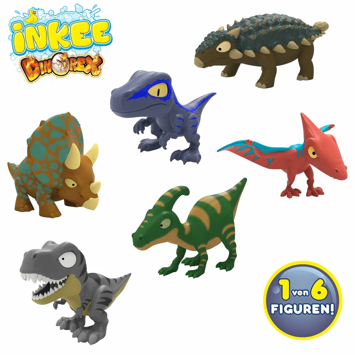 INKEE DINOREX Bombe de Bain Surprise DINO Boule de Bain Enfant Jouet Dinosaure Parfum Ice Tea Pêche