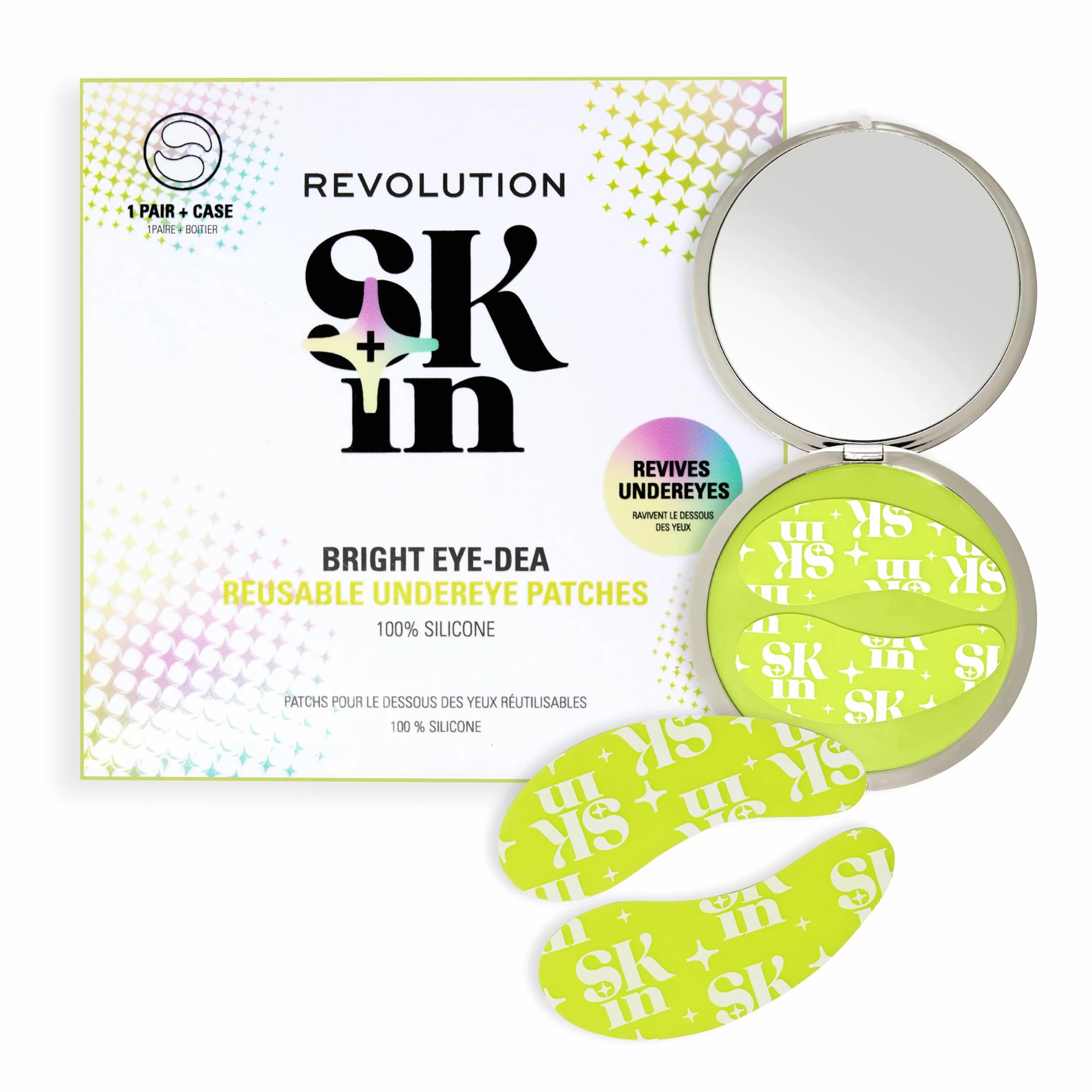 Silicone Eye Patches Réutilisables pour Décongestionner et Hydrater les Yeux, Vegan, 1 Paire