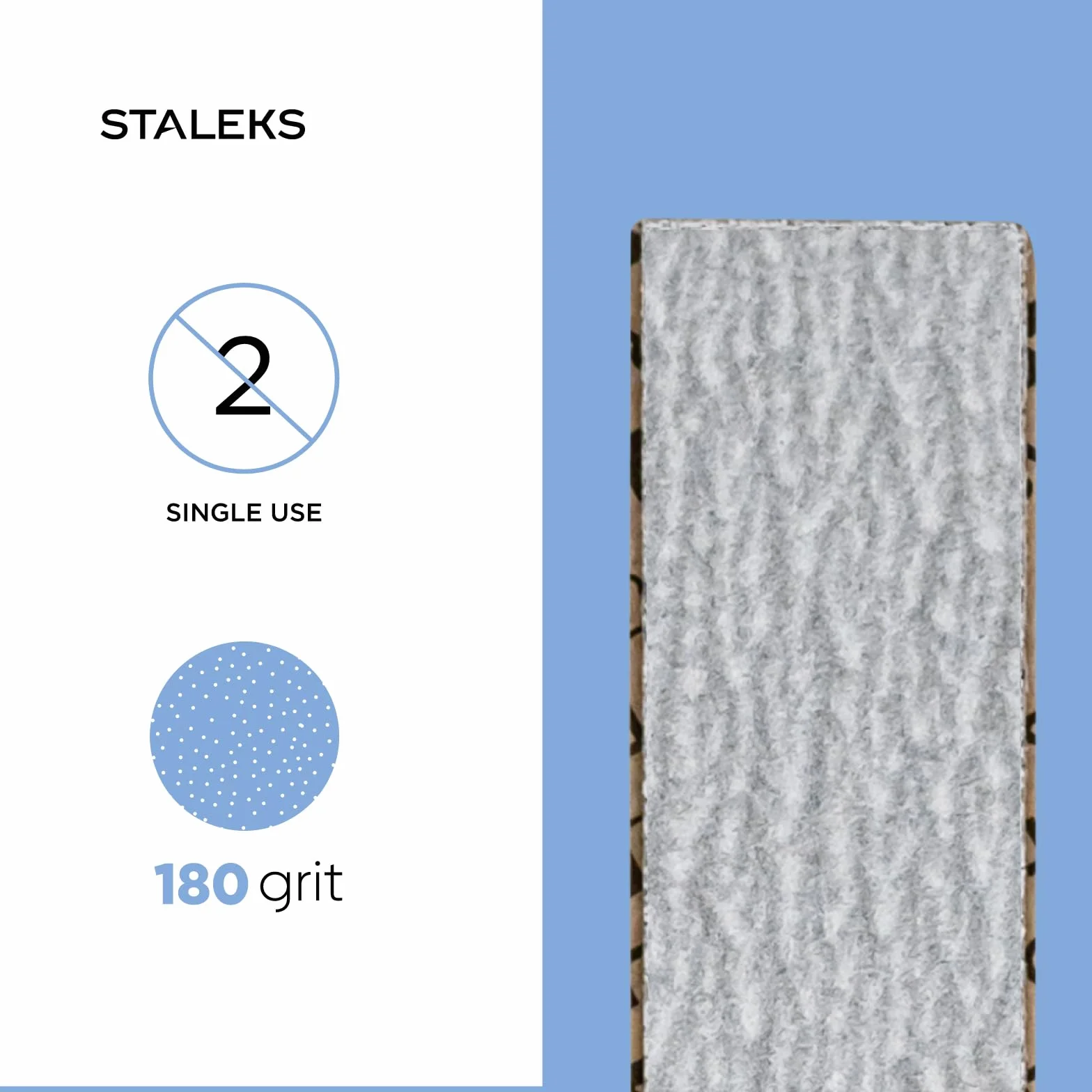 STALEKS Pro Lot de 50 limes jetables Papier écologique Grain 180