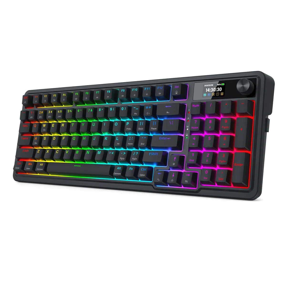Redragon K719 Clavier sans Fil Gasket Ecran TFT 95 Touches Molette