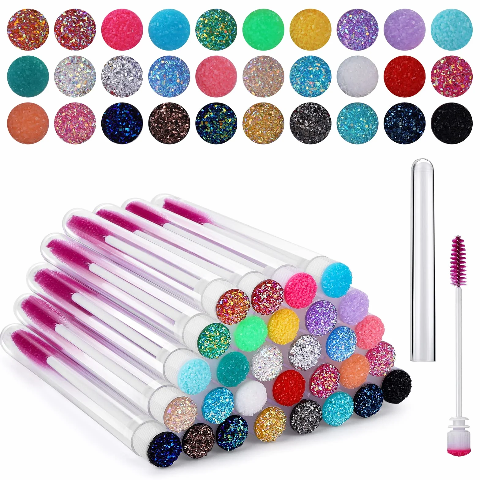 Lot de 30 Pinceaux à Cils Spoolies Applicateurs de Mascara pour Extensions de Cils