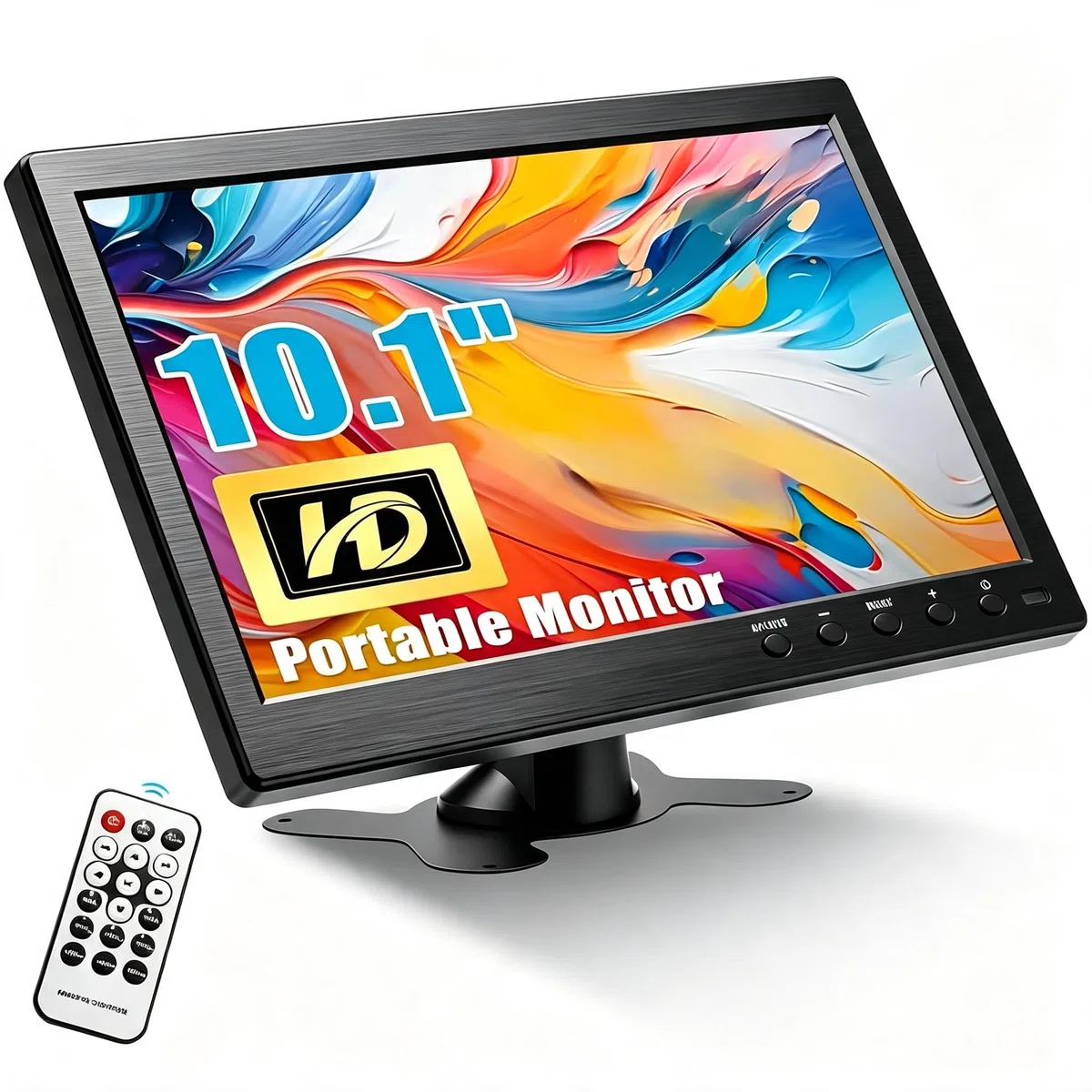CAMECHO Ecran PC 10,1 Pouces Moniteur Portable HDMI VGA AV BNC – Ecran CCTV Surveillance, Ecran Ordinateur PC Secondaire, Mini TV Voiture, 1024x600