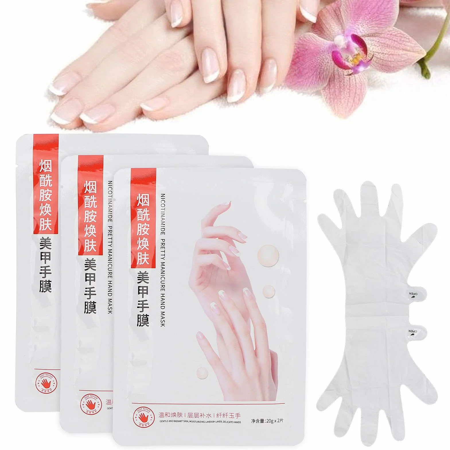 Masque Exfoliant pour les Mains Bio Gants Hydratants Peeling Réparation Peau Sèche