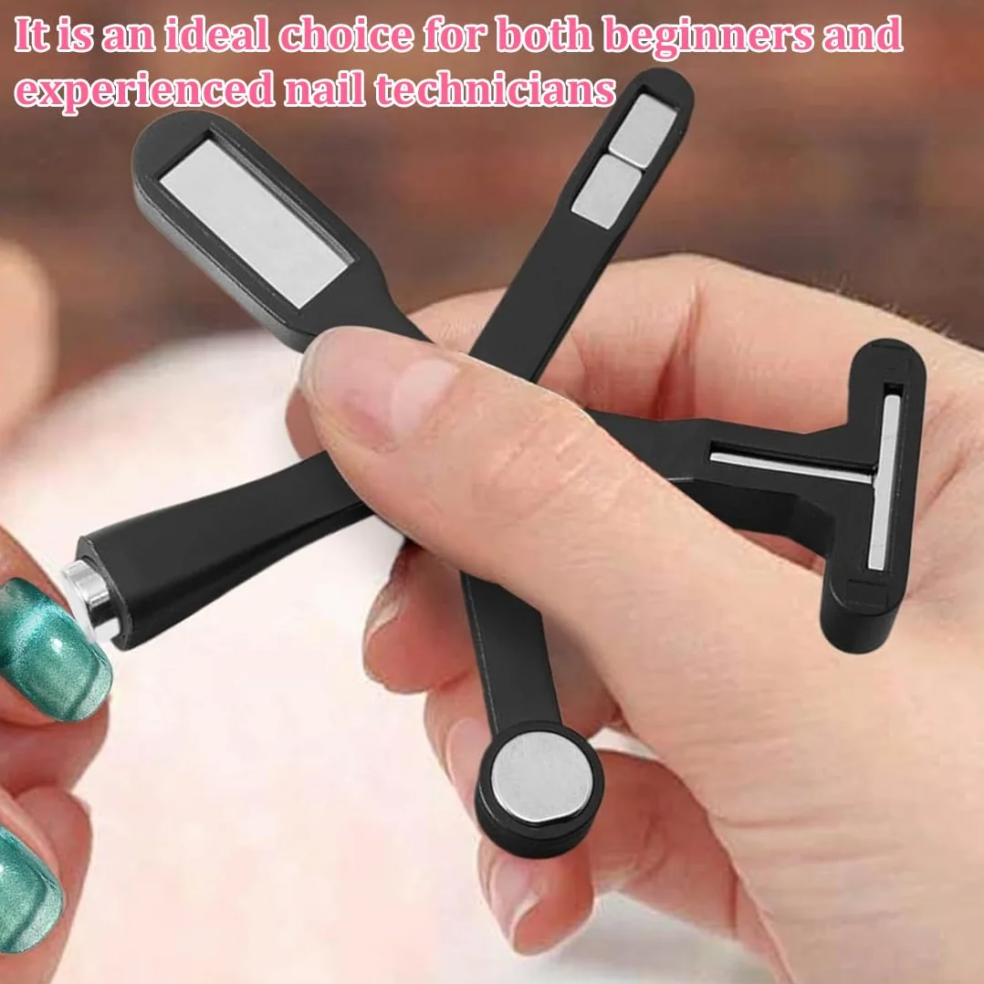 Stylo Aimant Multifonctions 5 en 1 Plastiques Cat Eyes Ongles Vernis Aimant DIY Outil Nail Art
