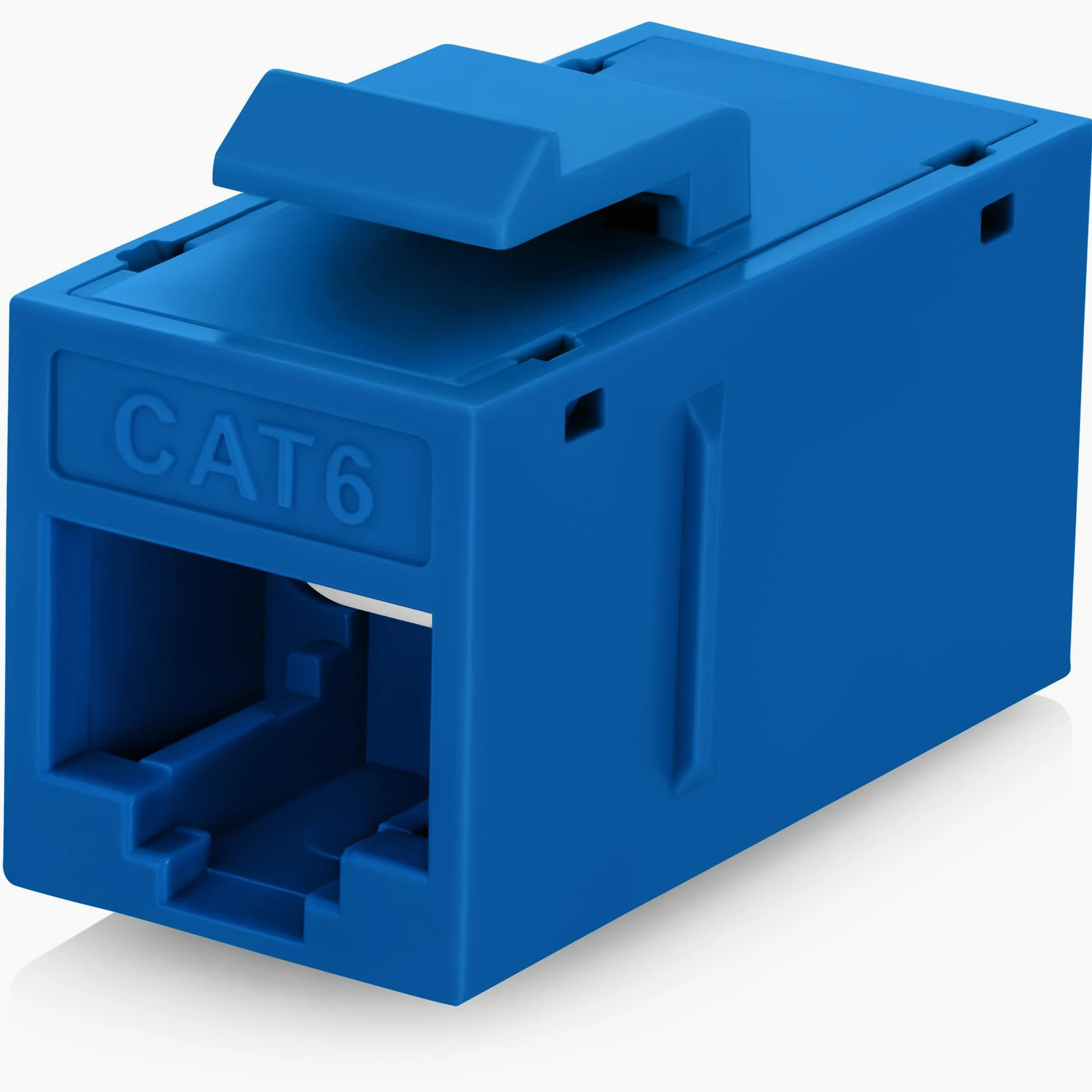 Everest Lot de 24 coupleurs Keystone Cat6 RJ45 Bleu – Coupleur RJ45 – Coupleurs Cat 6 – Prises Keystone Cat6 femelle vers femelle – Coupleurs Ethernet – Rallonge de câble Ethernet