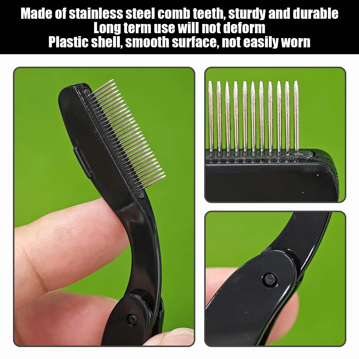 Peigne À Cils Pliable Portable, Brosse À Cils, Séparateur De Cils, Applicateur Crème Sourcils