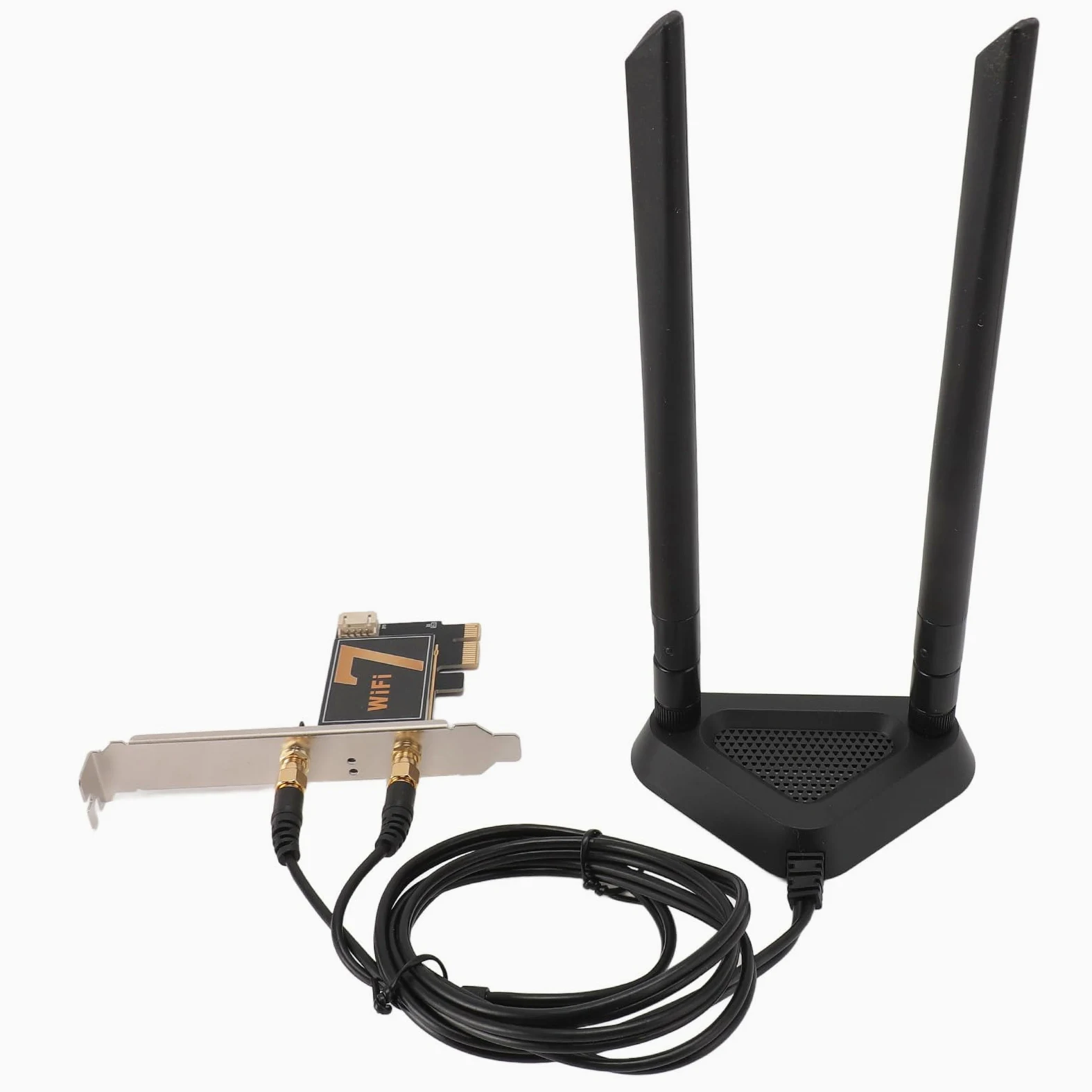 Zunate Carte WiFi PCI Ex1 pour PC de Bureau, Adaptateur Réseau Fil BE200NGW 8774Mbps WiFi 7 Bluetooth 5.4, Adaptateur Réseau PCI Express avec Antenne 8DB, Prend en Charge 2,4G/5G/6G, MU-MIMO et