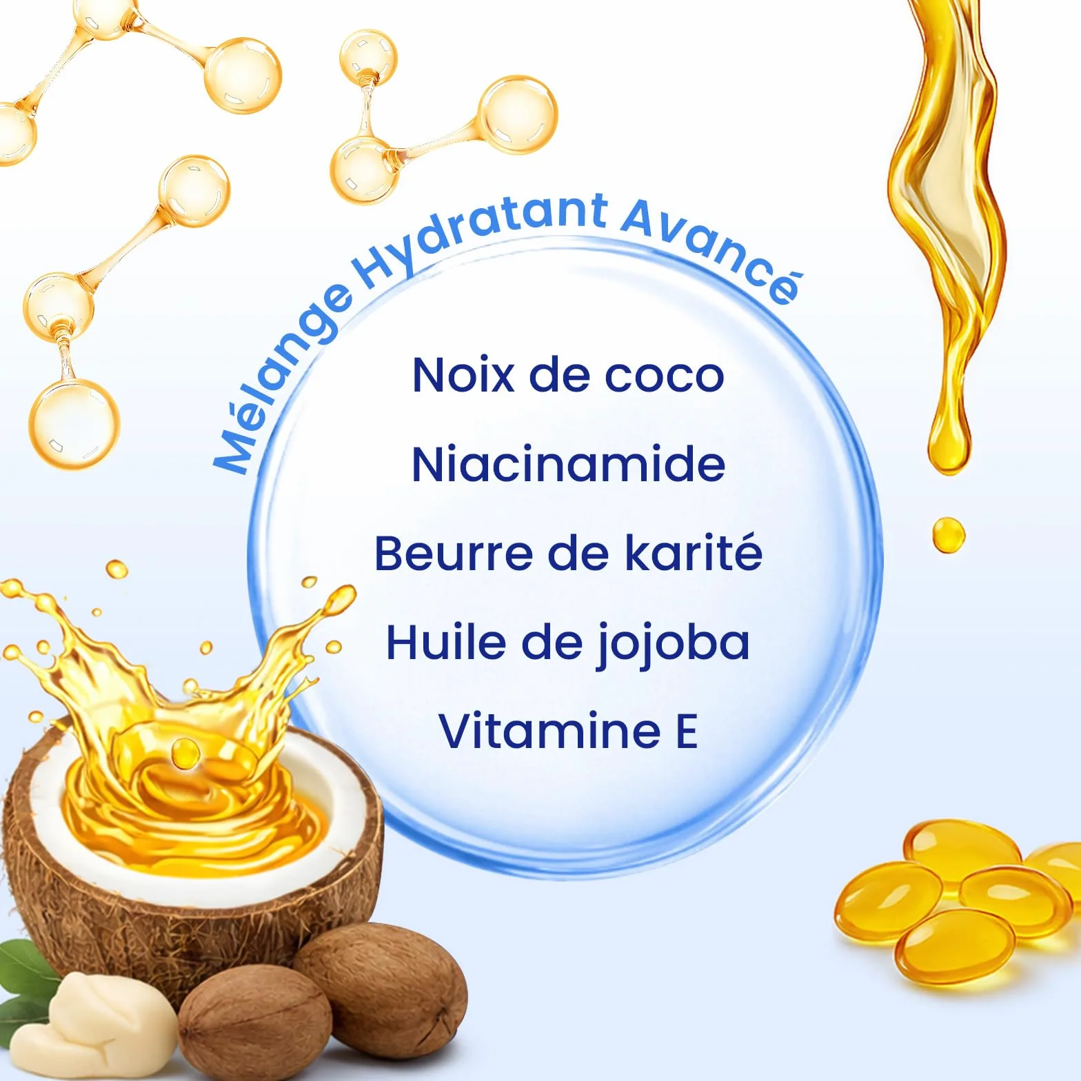 Masque Pieds Hydratant à la Noix de Coco, Soin au Beurre de Karité, Huile de Jojoba et Vitamine E, 6 Paires