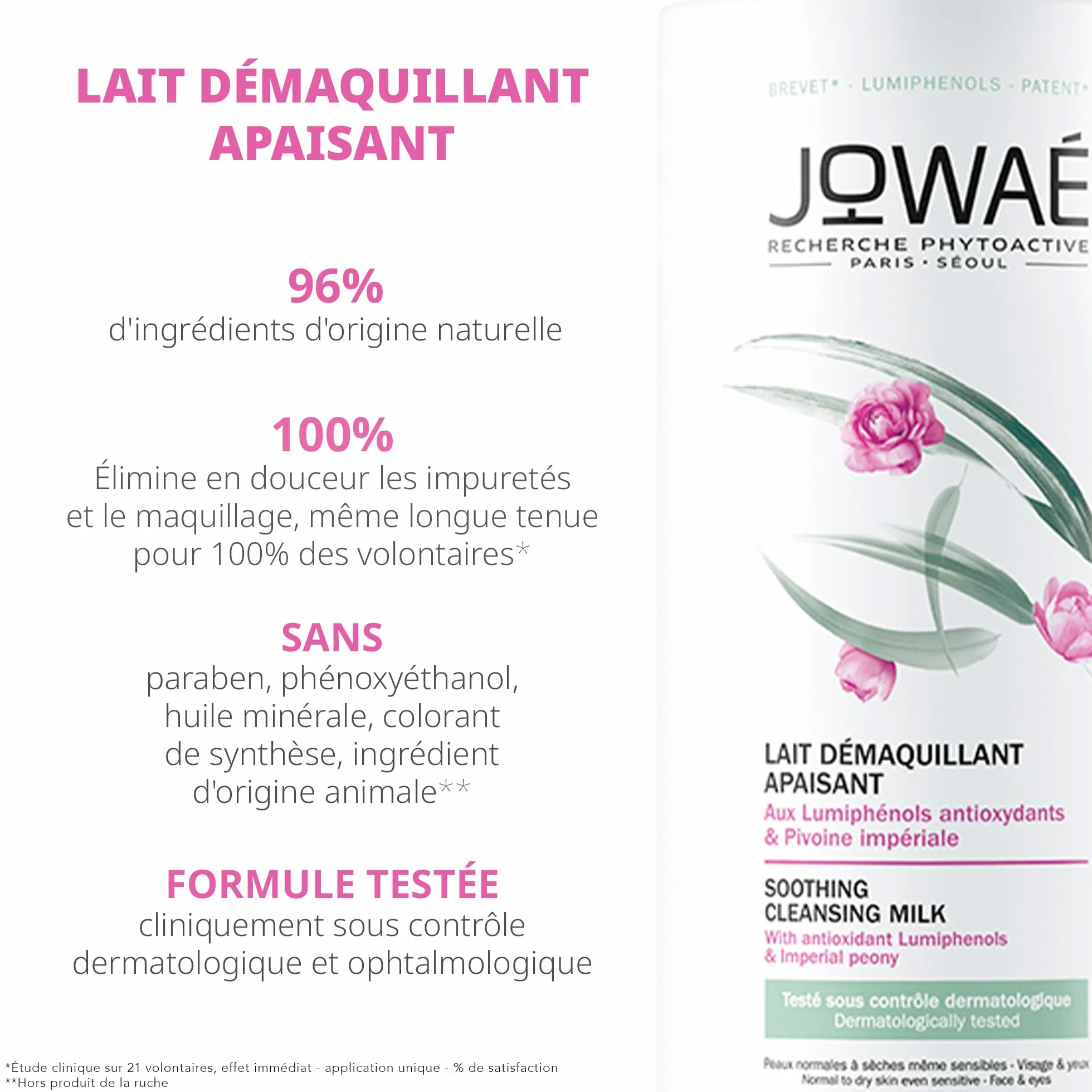 Jowae Lait Demaquillant Apaisant 400 ml