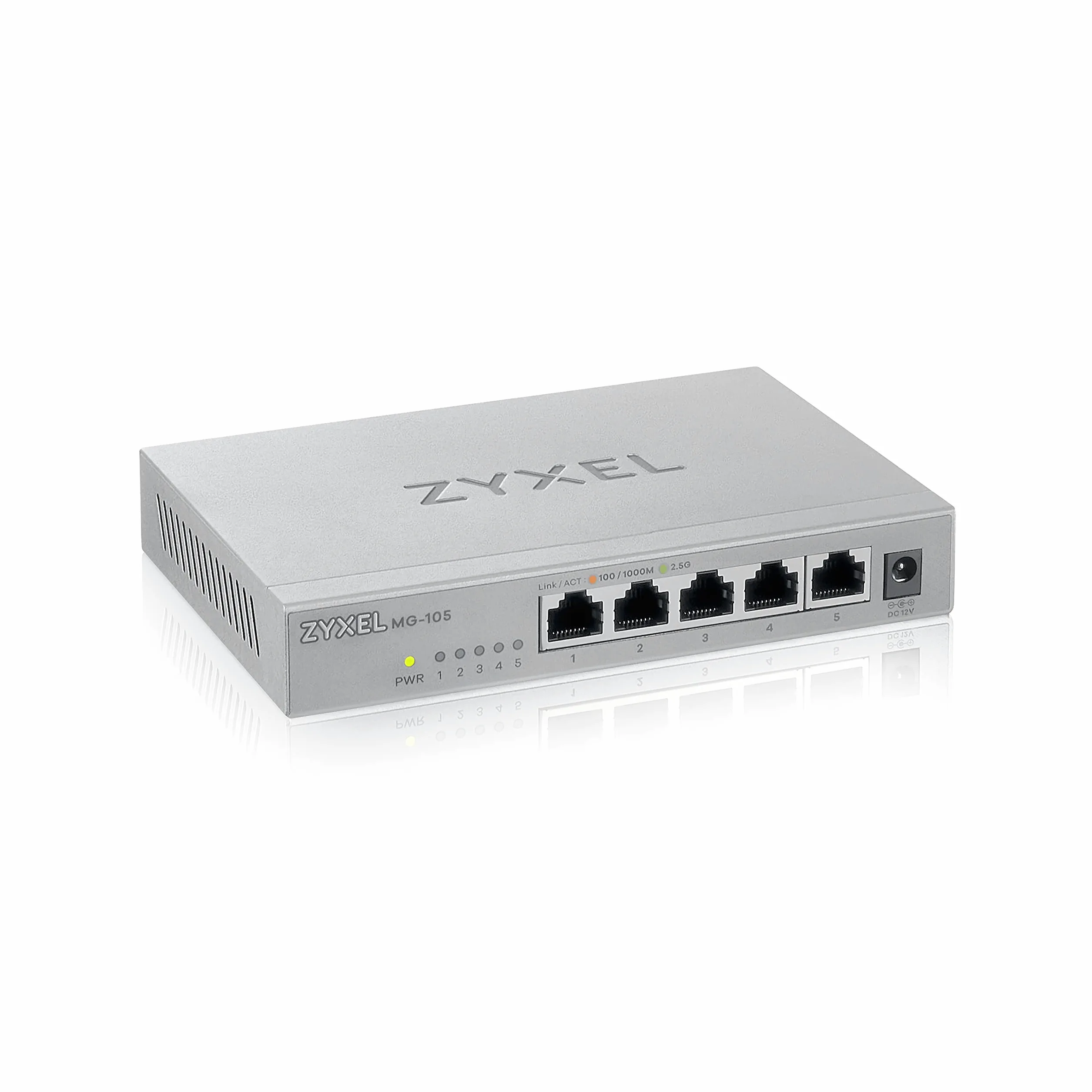 Zyxel Commutateur Non-administrable Multi-Gigabit 5 Ports 2.5G pour Le Divertissement à Domicile ou Le réseau Soho [MG-105]