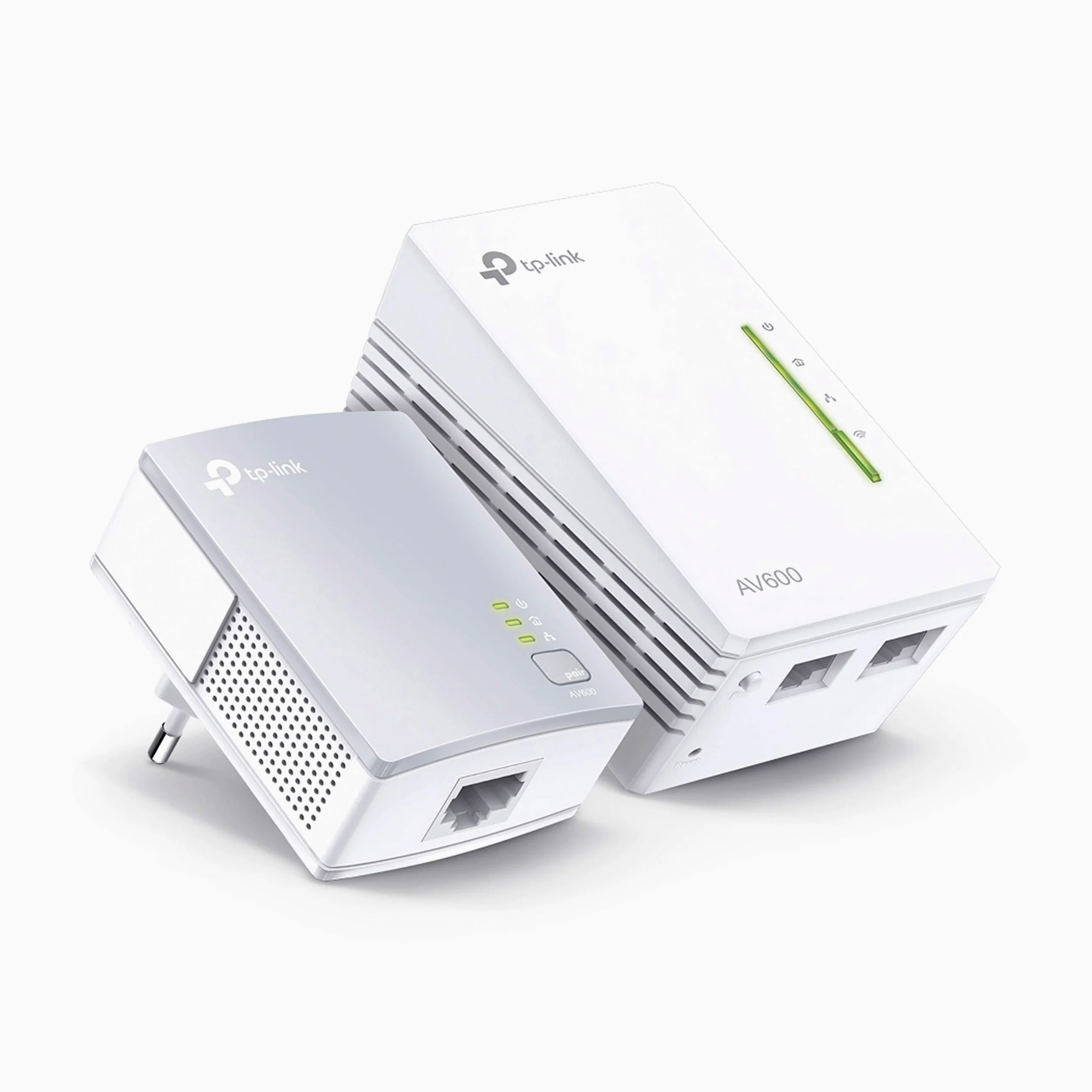 TP-Link CPL 600Mbps + CPL WiFi 300 Mbps avec Ports Ethernet, Prise CPL Kit de 2 & CPL 600 Mbps avec Prise Intégrée et Ports Ethernet, Prise CPL Kit de 2