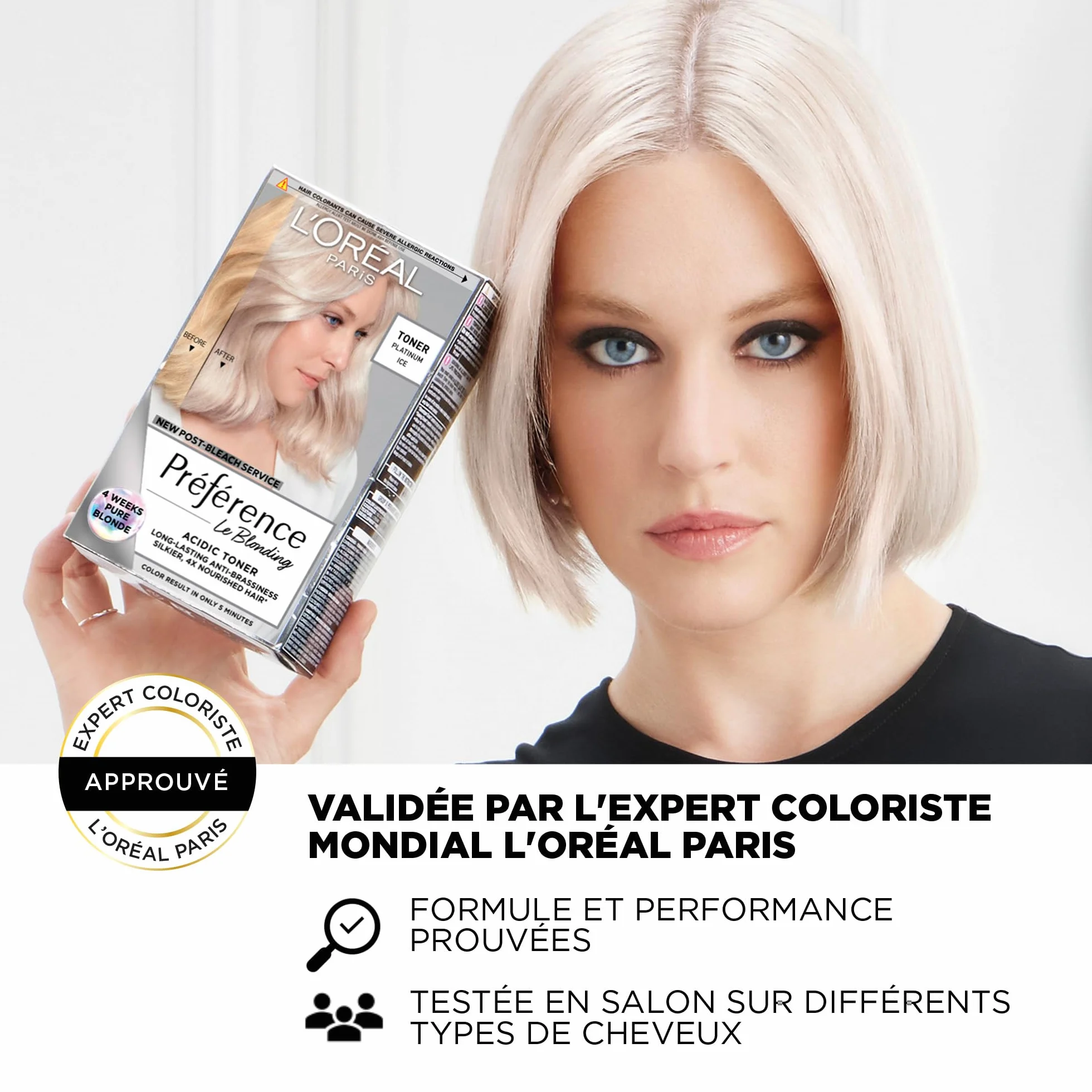 L’ORÉAL PARIS Préférence Le Blonding Soin Patine Post-Décoloration Blond Cendré (01) Sans Ammoniaque