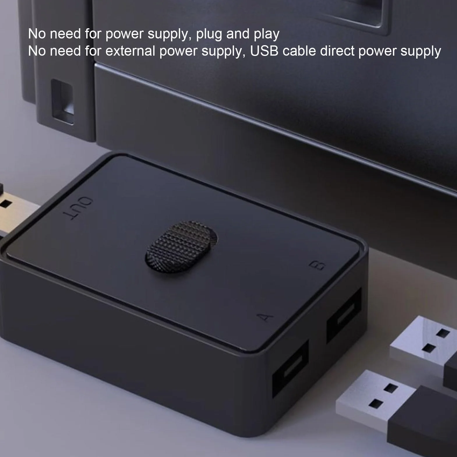 Commutateur USB 1 en 2 Sorties USB 2.0 Bidirectionnel pour Imprimante Scanner Clavier
