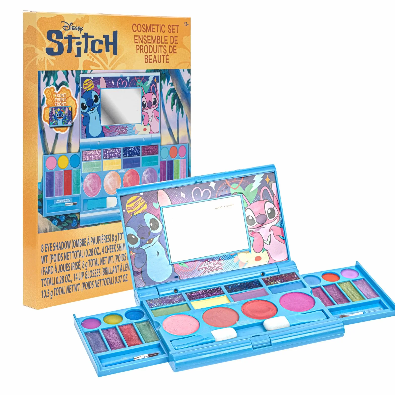 Coffret Maquillage Gloss Ombres Blush Pinceaux Portable Stitch