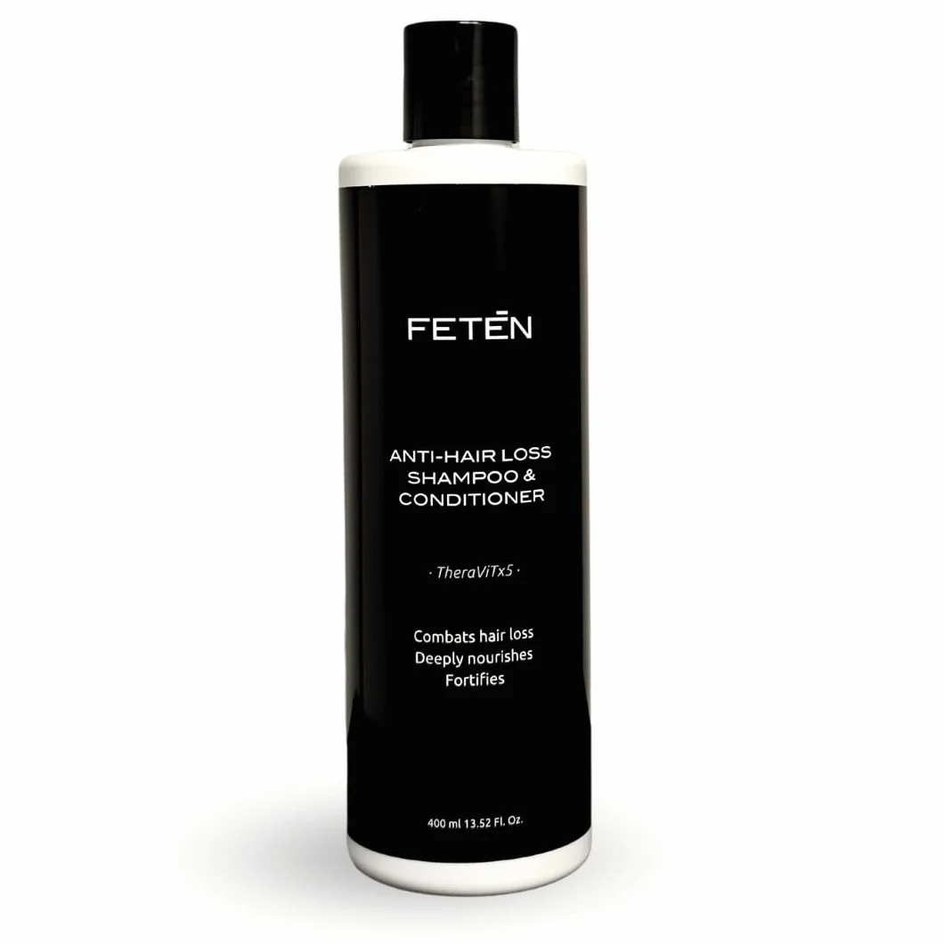 FETEN Shampooing Antichute Antipelliculaire Cheveux Homme 400ml Prévention Chute Volume Nutrition Repousse Fortifiant