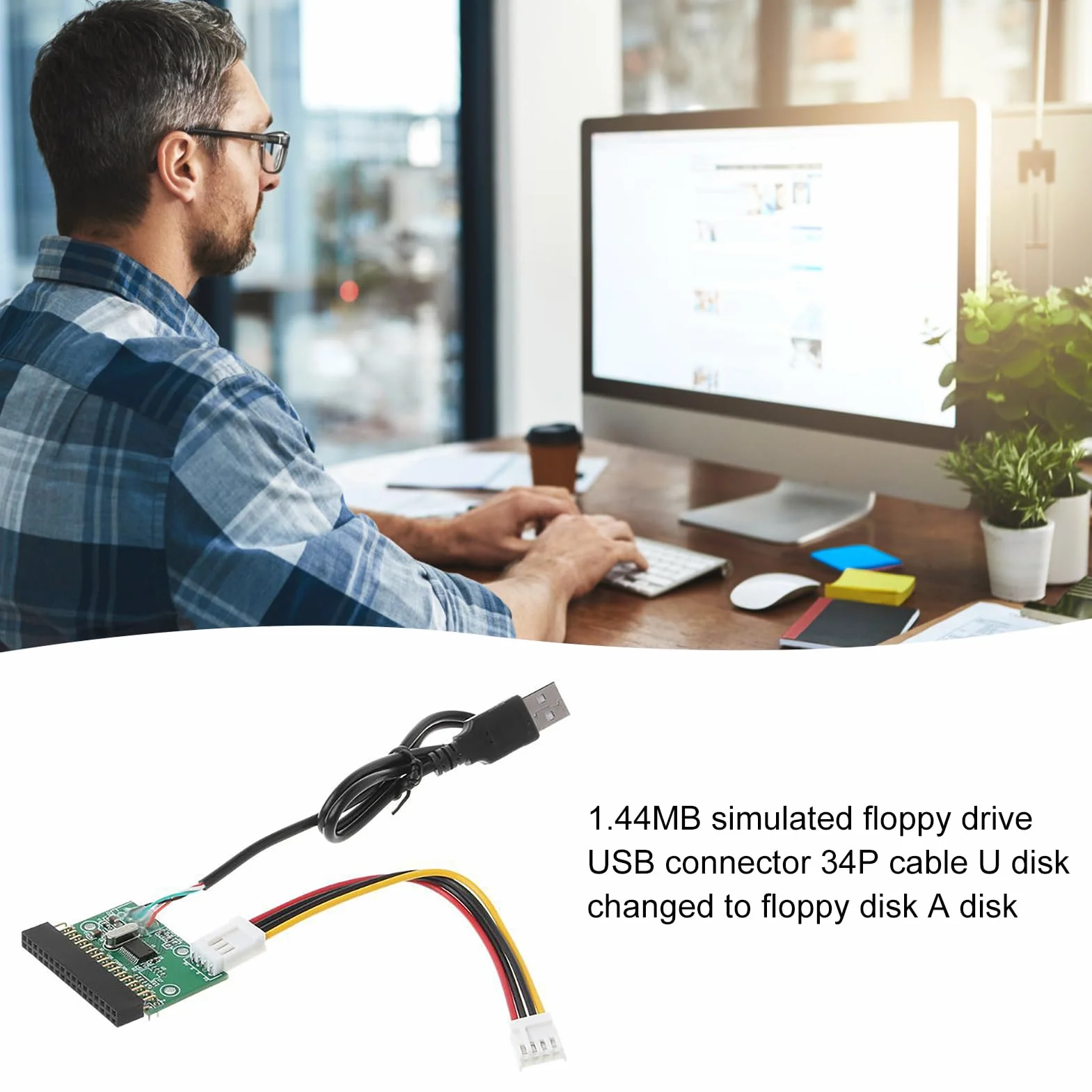 USB Floppy Drive 1.44 MB PC Disk Reader Converter Plug and Play