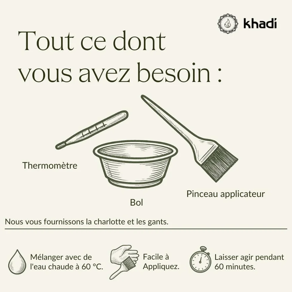 Khadi BRUN FONCÉ Coloration végétale 100% naturelle 100 g