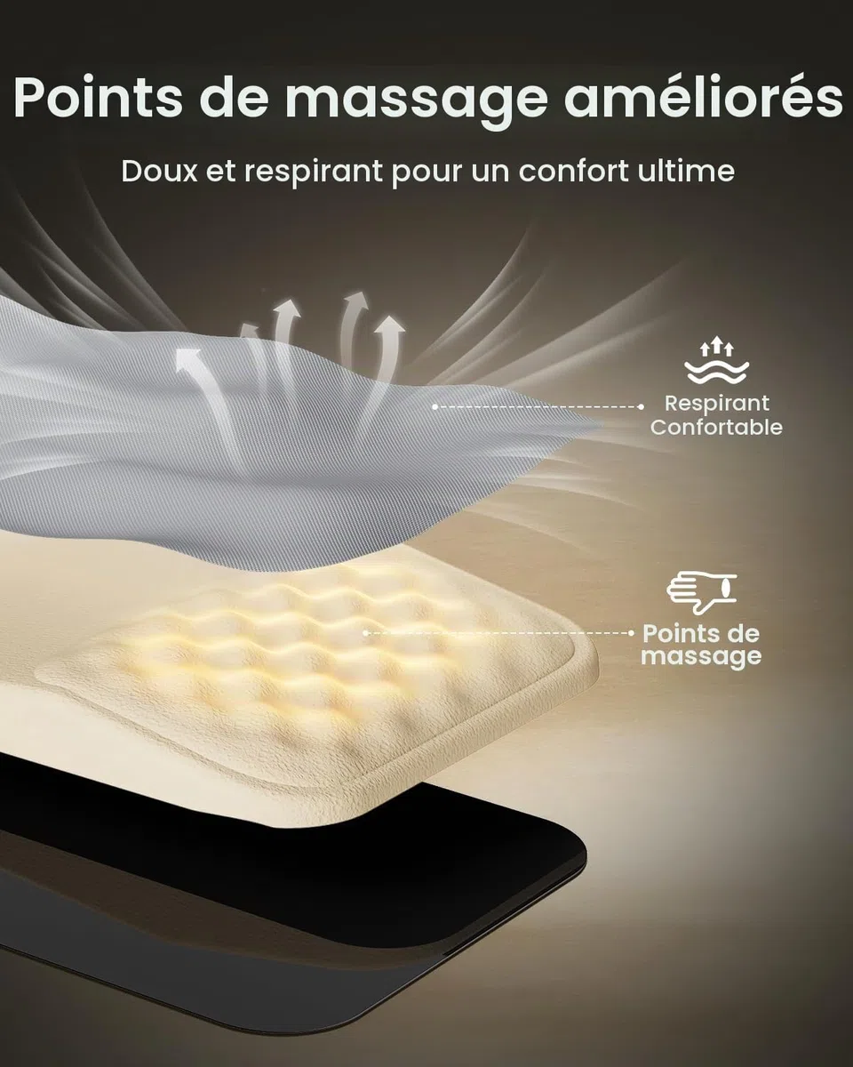ProtoArc Tapis de Souris Ergonomique Repose-Poignet avec Fonction Massage, Base PU Antidérapante, Mousse Mémoire Forme Lycra, MP50 Gris - pour Ordi/Portable/Bureau
