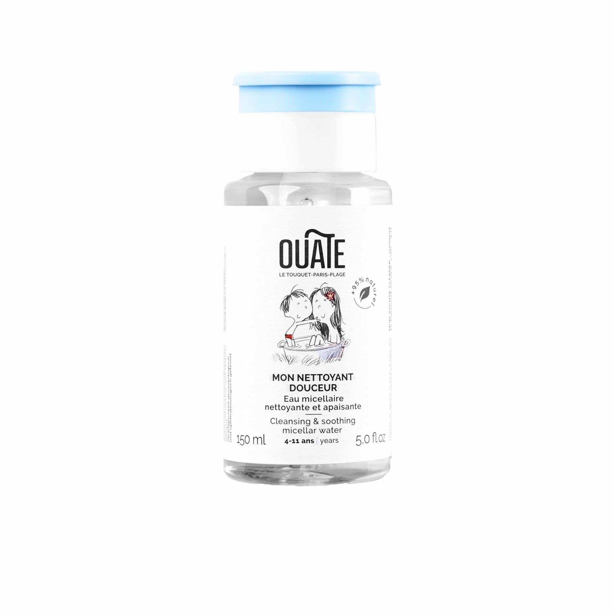 OUATE Eau Micellaire Nettoyante Apaisante Enfant Visage 4-11 Ans 150 ml Vegan Made in France