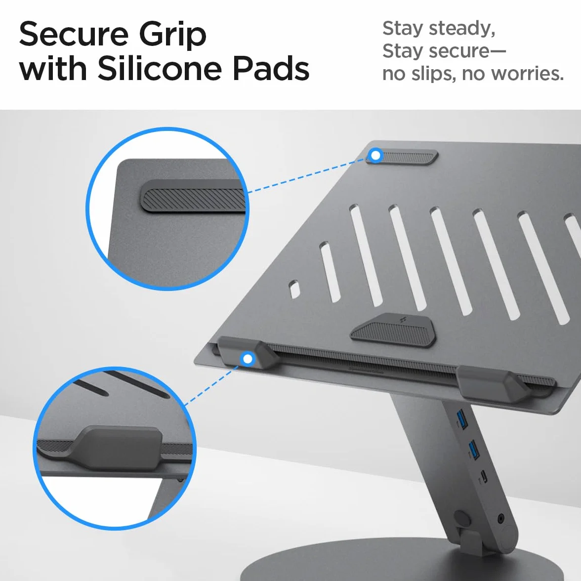 Spigen ArcDock Hub 6-en-1 Station d'accueil HDMI 4K60Hz USB-C USB-A 3.0 pour PC Portable jusqu'à 15.6" MacBook iPad