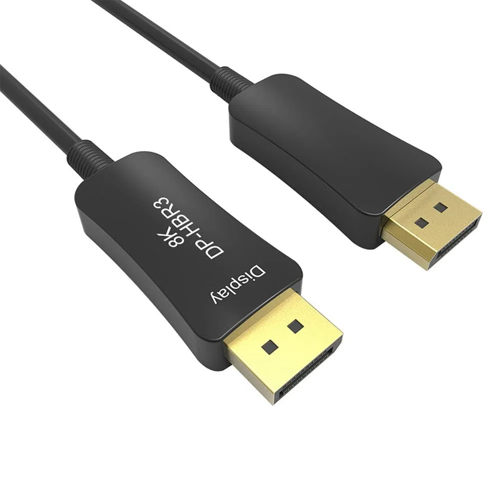 Fibre câble DP vers DP mâle vers mâle 32 GBIT/S High Speed 8K@60Hz 4K@140hz, DP1.4 Display Port pour téléviseur HD Grand Jeu Vidéoprojecteur, PC hôte, Carte Graphique mètres 1,5 mètres