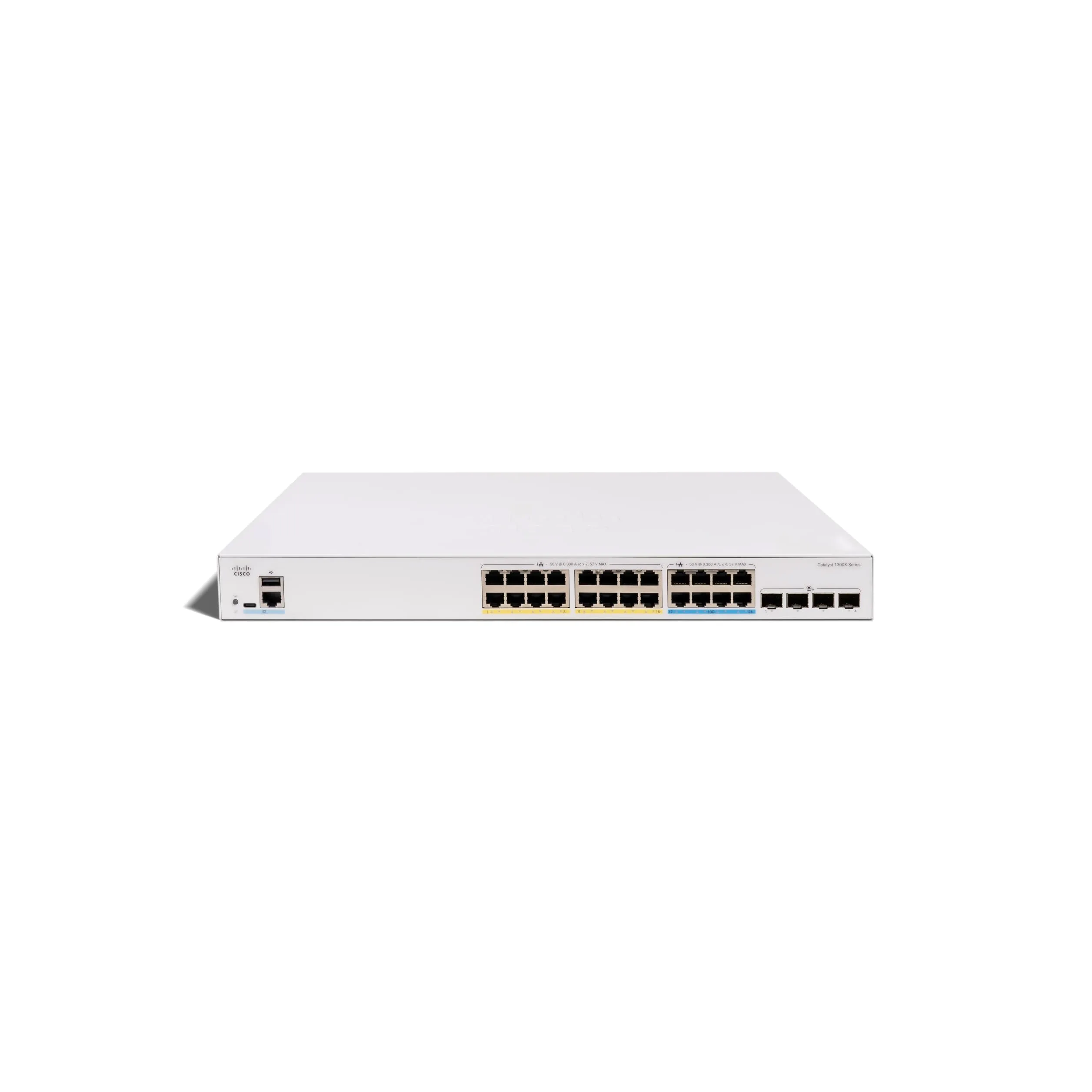 Cisco Catalyst C1300X-24NGU-4X Smart Switch, 8 Port 5GE, 16 Port GE, 60W PoE++, 4x10G SFP+, Limited Lifetime Protection (C1300X-24NGU-4X)